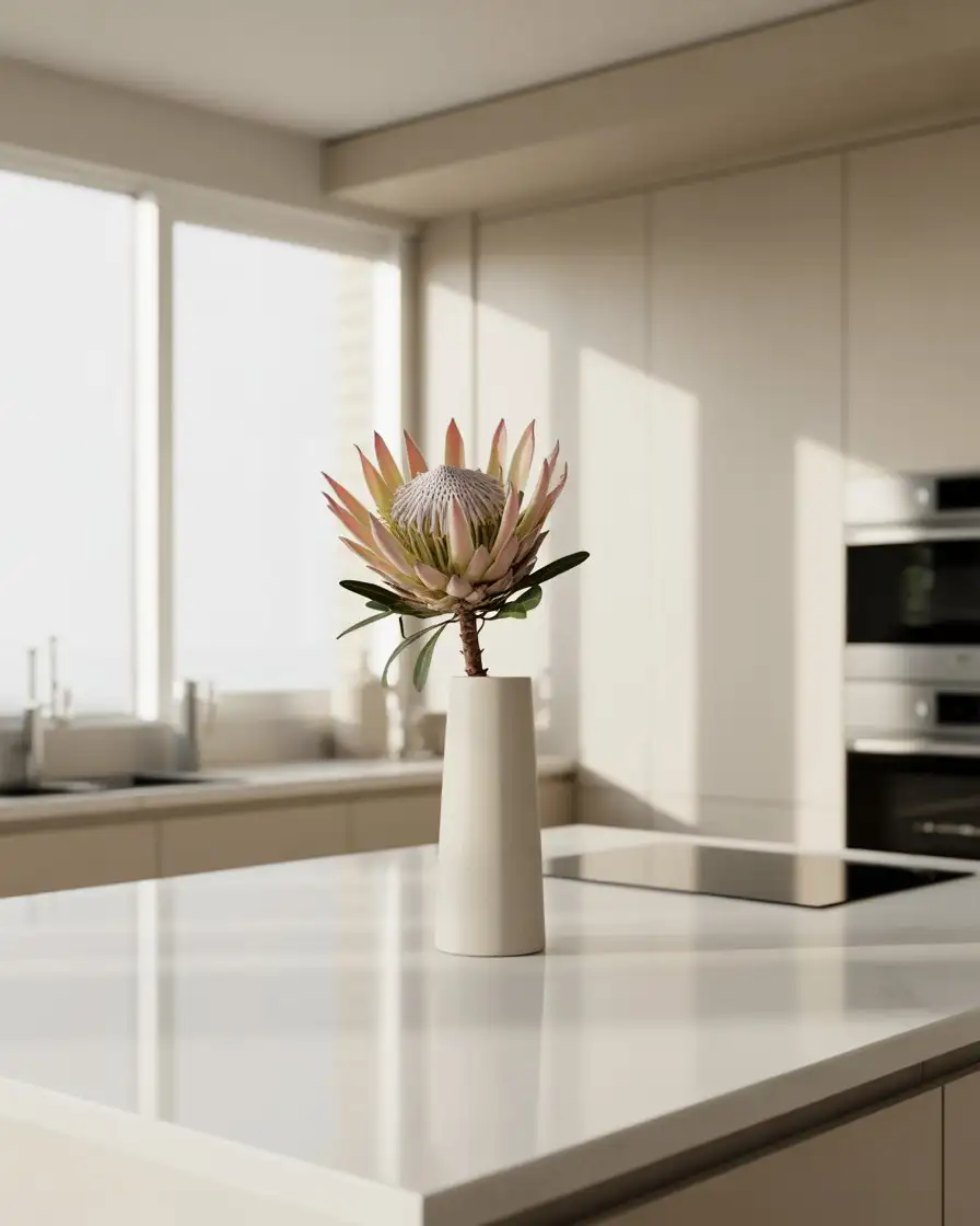 Aesthetic Minimalist Vase and Single Stem