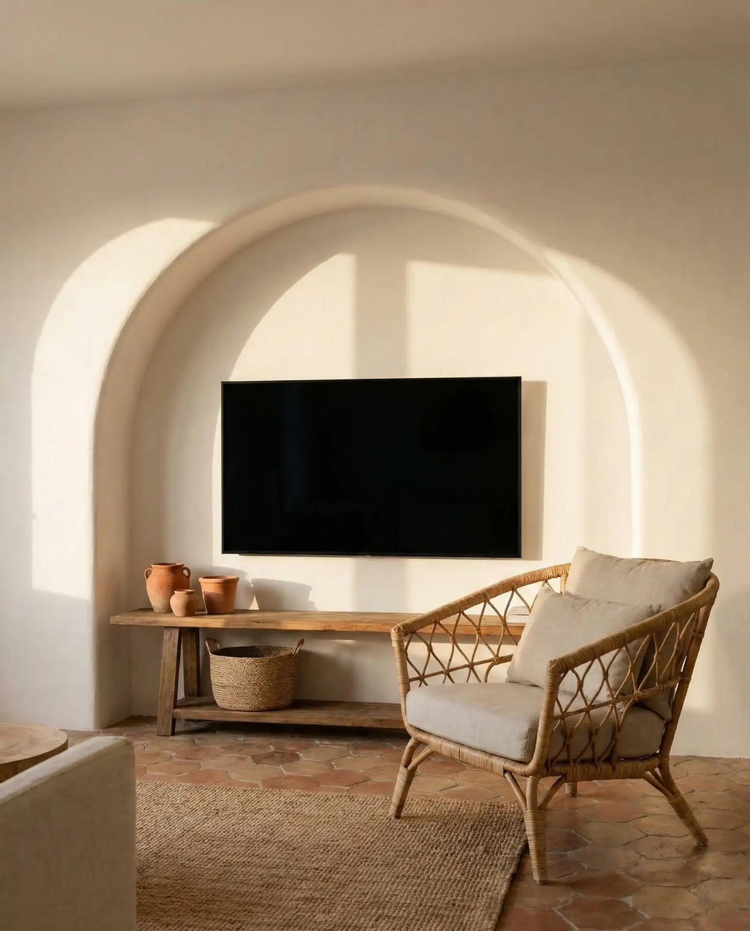 Arched Niche with Curved Plaster Detail 1