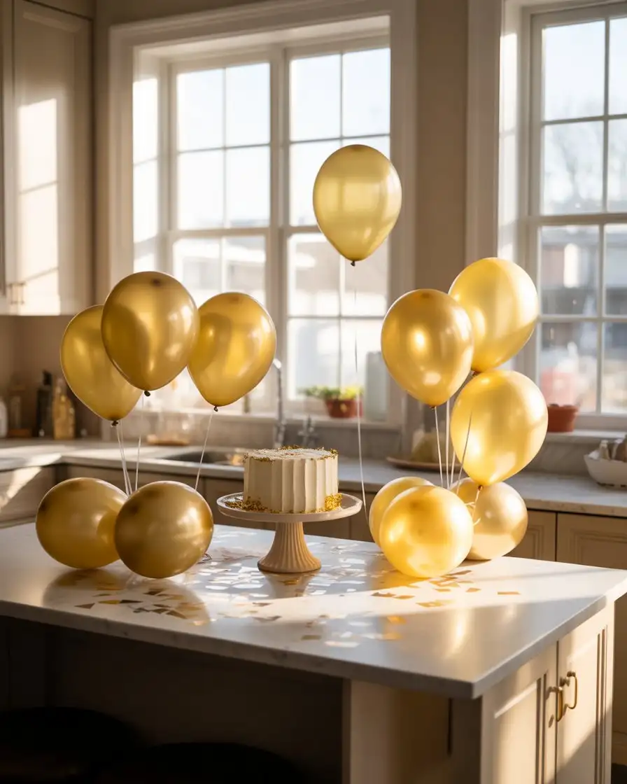 Birthday Balloon and Confetti Moment