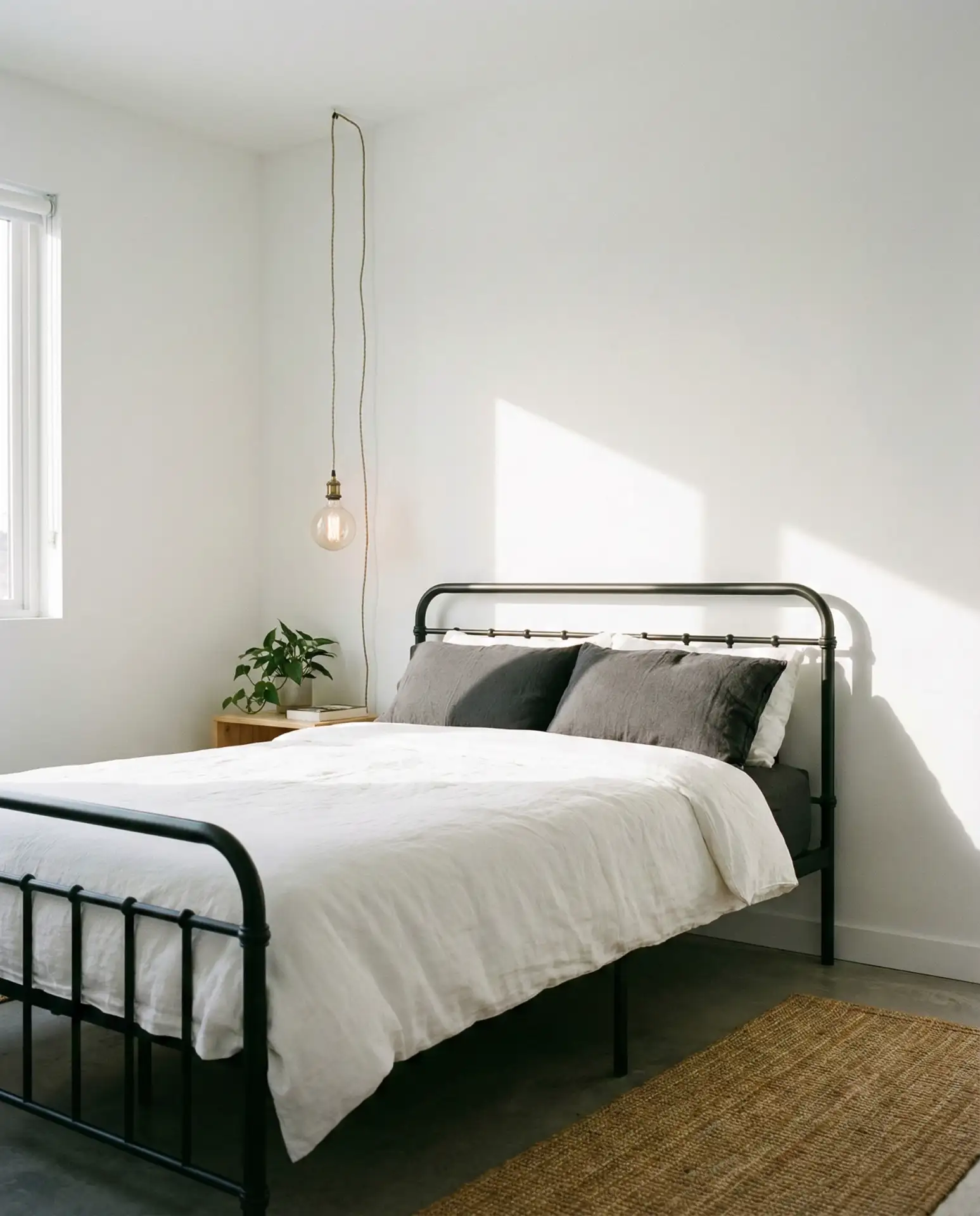 Black Metal Bed Frame with Industrial Edge 2