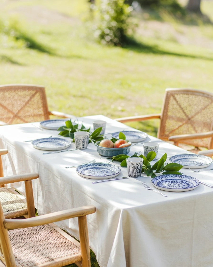 Blue and White Porcelain Tablescape 2