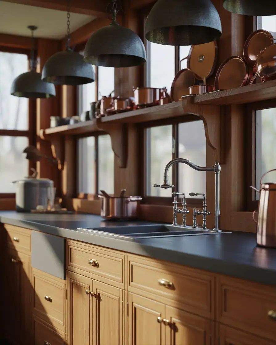 Butcher Block Island with Prep Sink 2