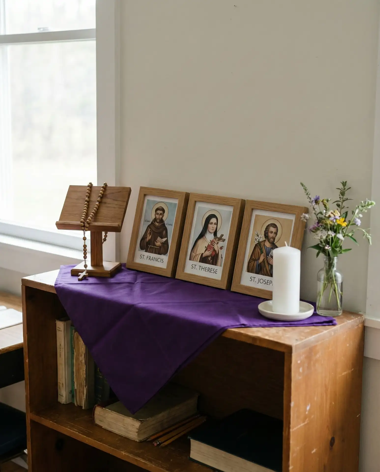 Catholic Classroom with Saint Corner Display 1