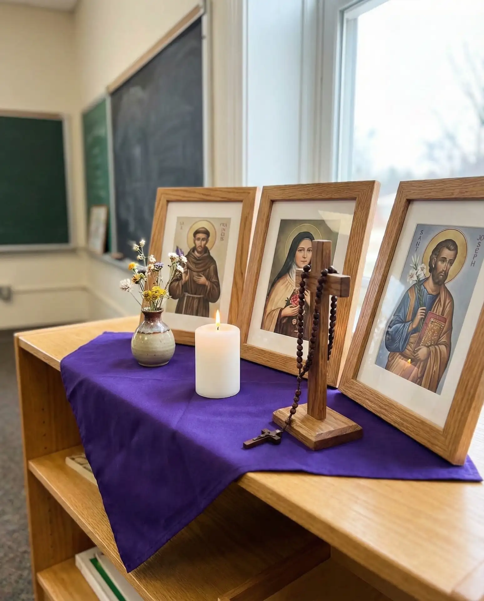 Catholic Classroom with Saint Corner Display 2