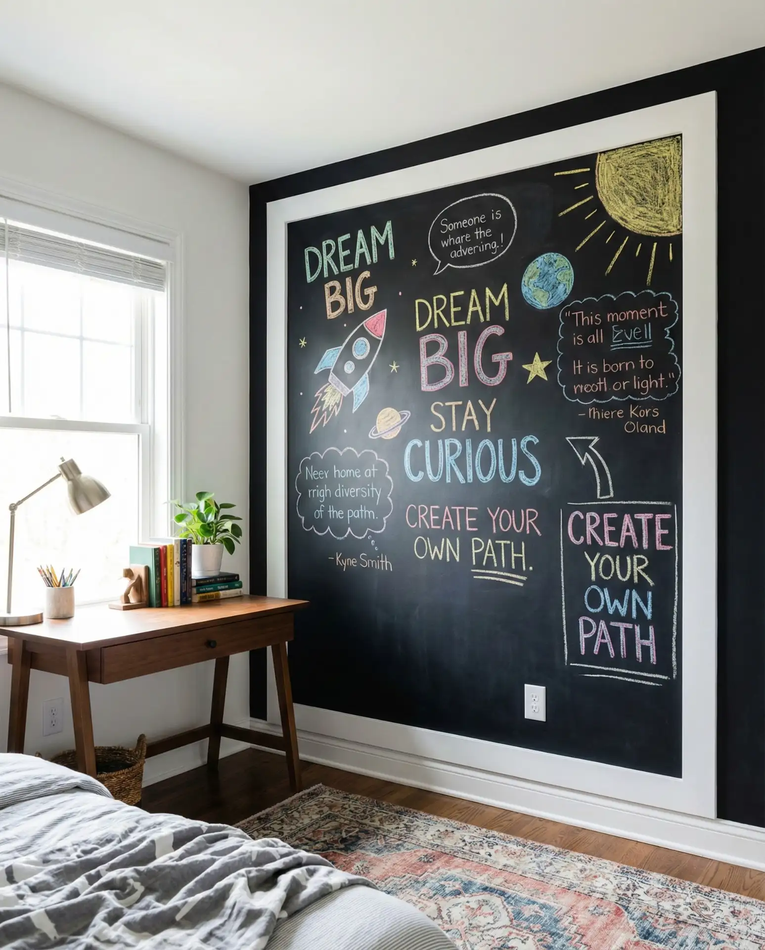 Chalkboard or Whiteboard Accent Wall 2