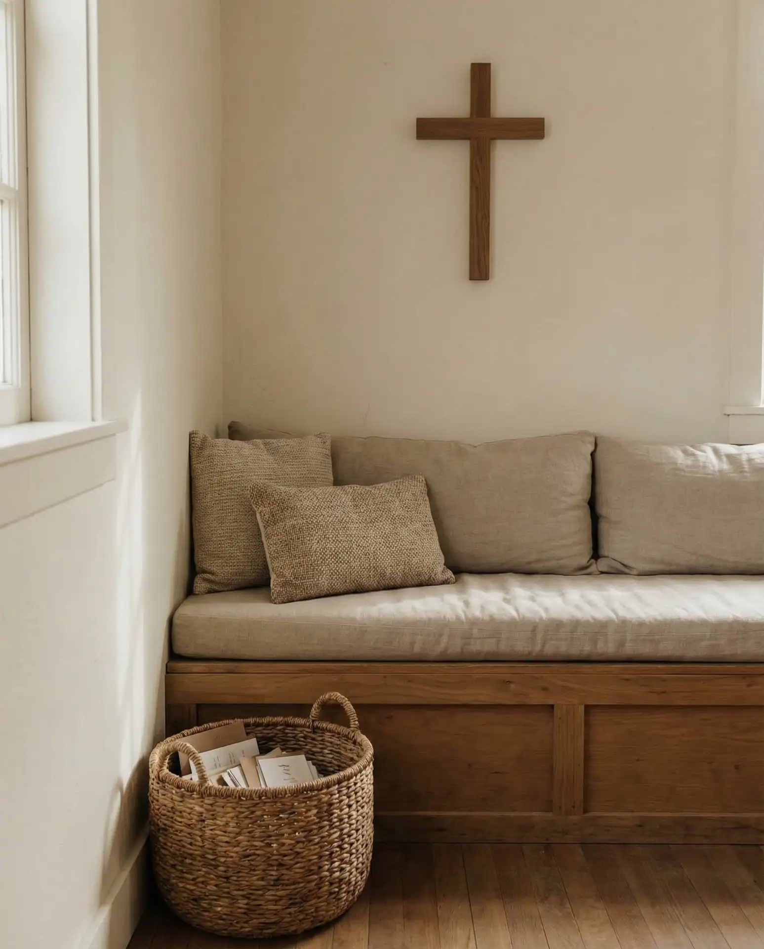 Christian-Themed Prayer Corner with Gentle Design 2