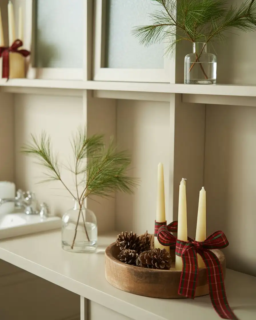 Christmas-Themed Shelf Displays for Seasonal Warmth 2