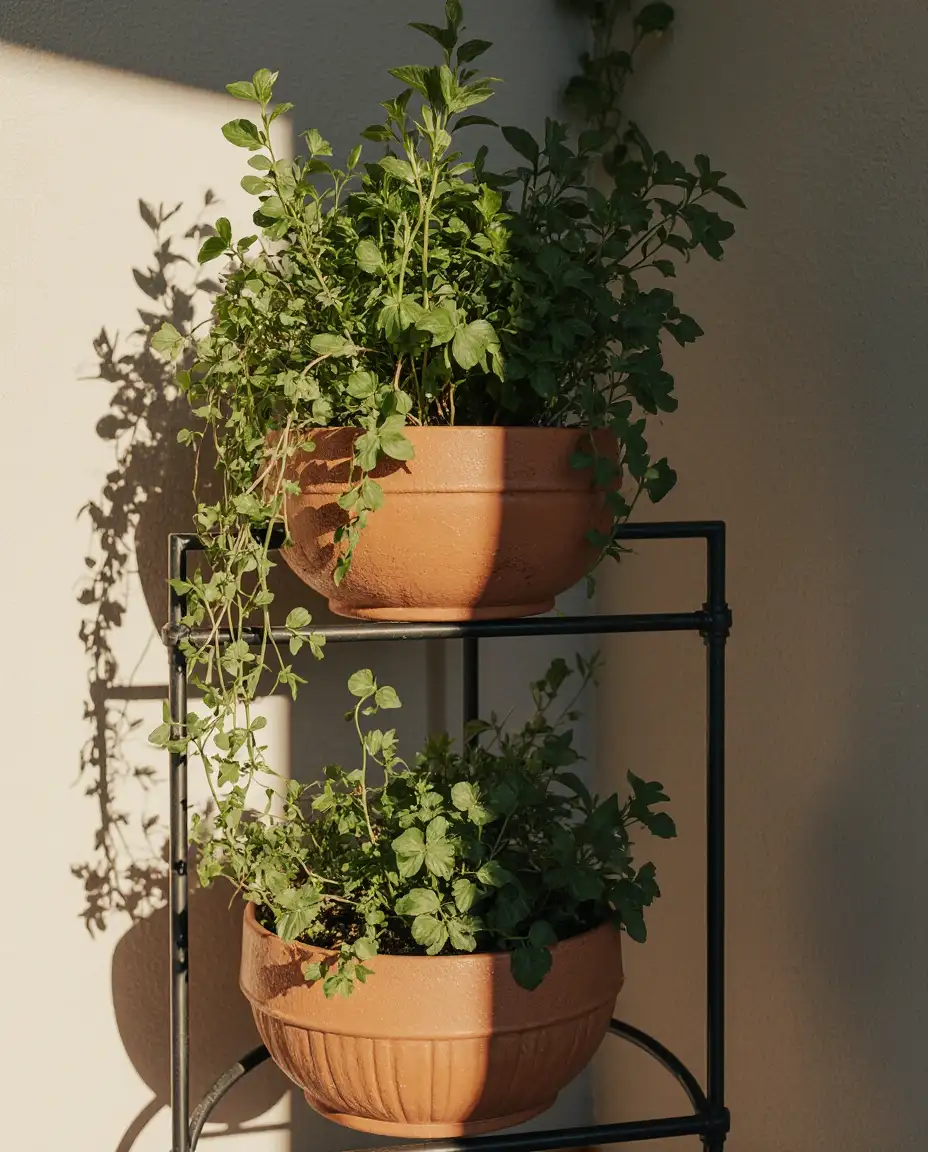Clay Pot Tower Vertical Garden
