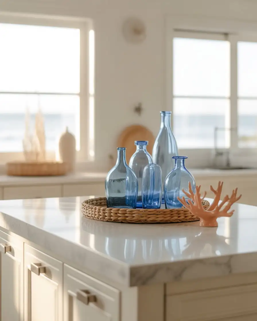 Coastal White and Blue Accents