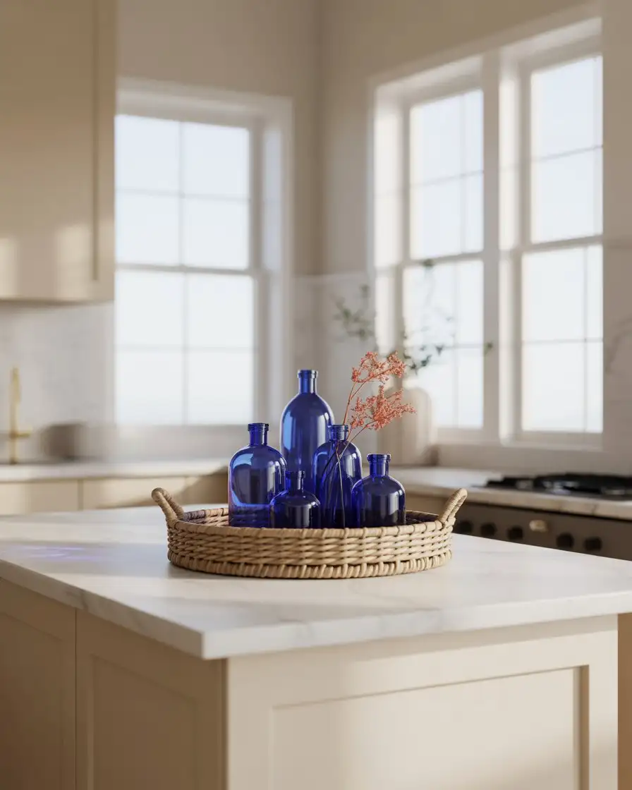 Coastal White and Blue Accents