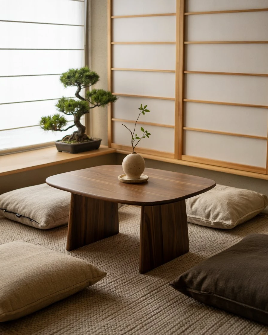 Compact Japandi Corner with Floor Seating 1