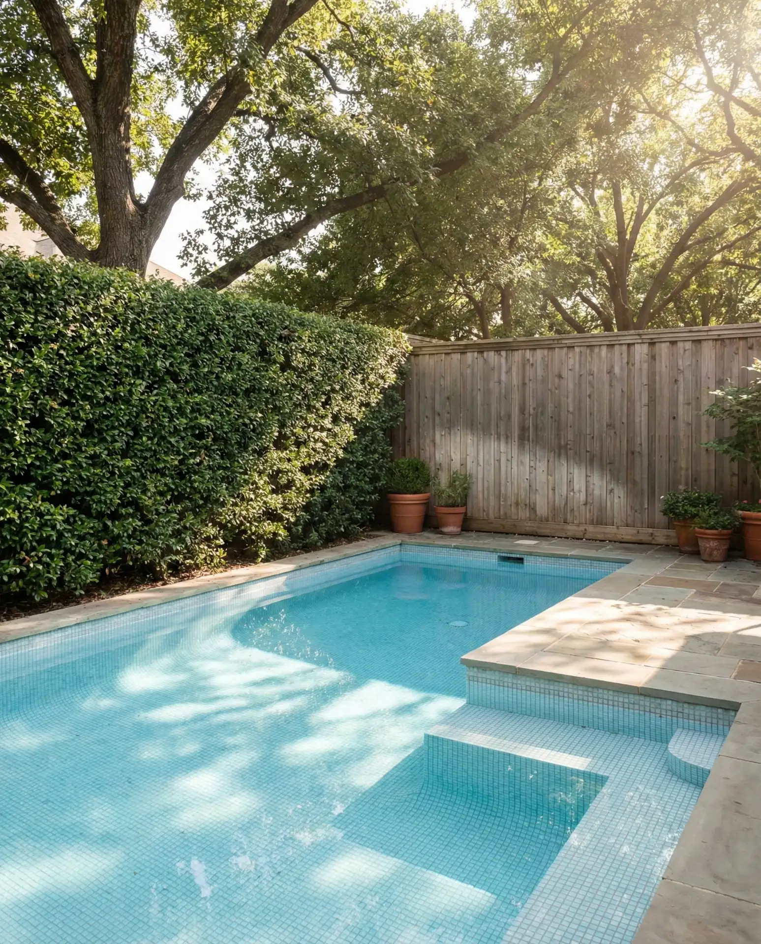 Corner Pool with Wraparound Seating Ledge 2