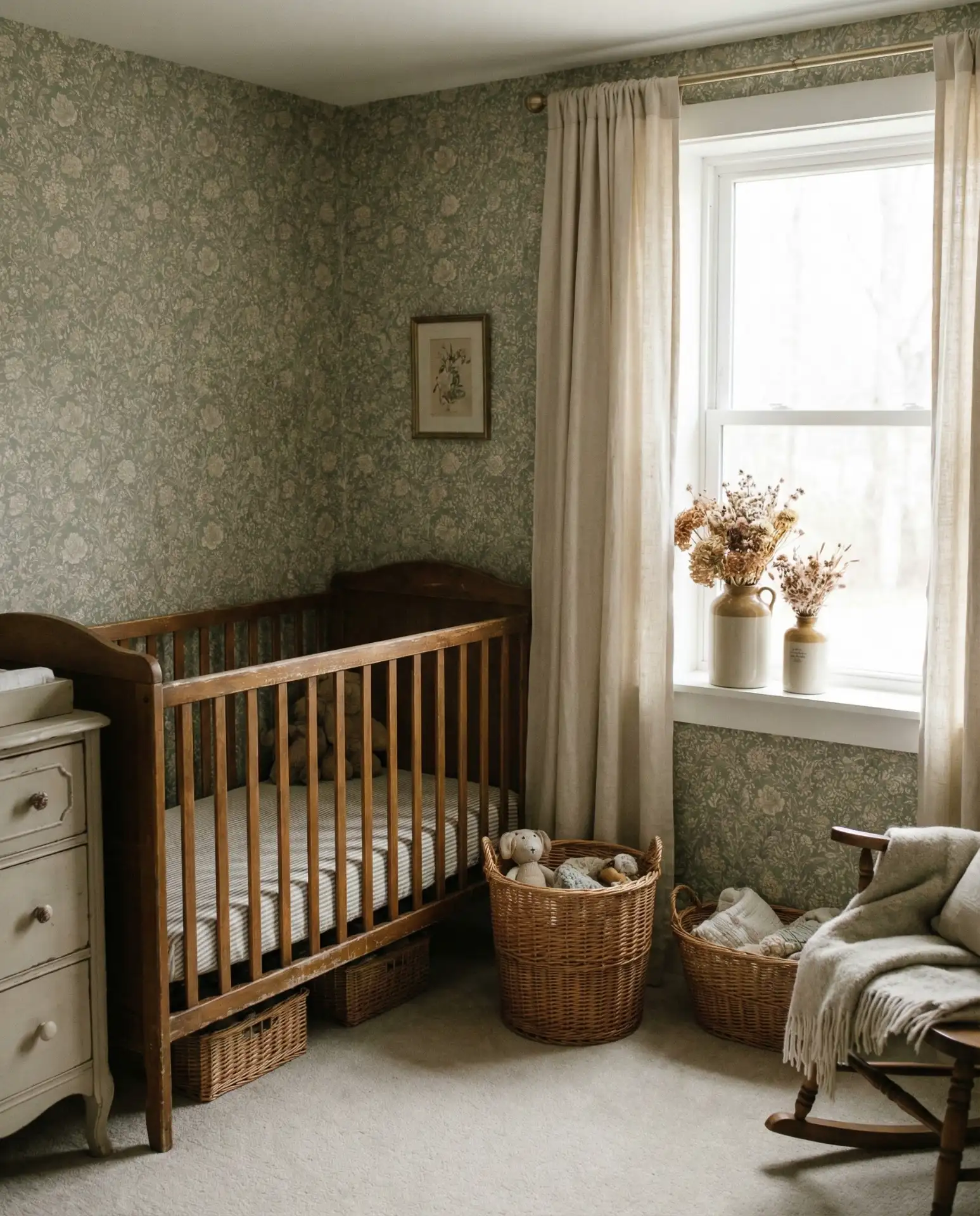 Cottage Core Nursery with Floral Touches 1