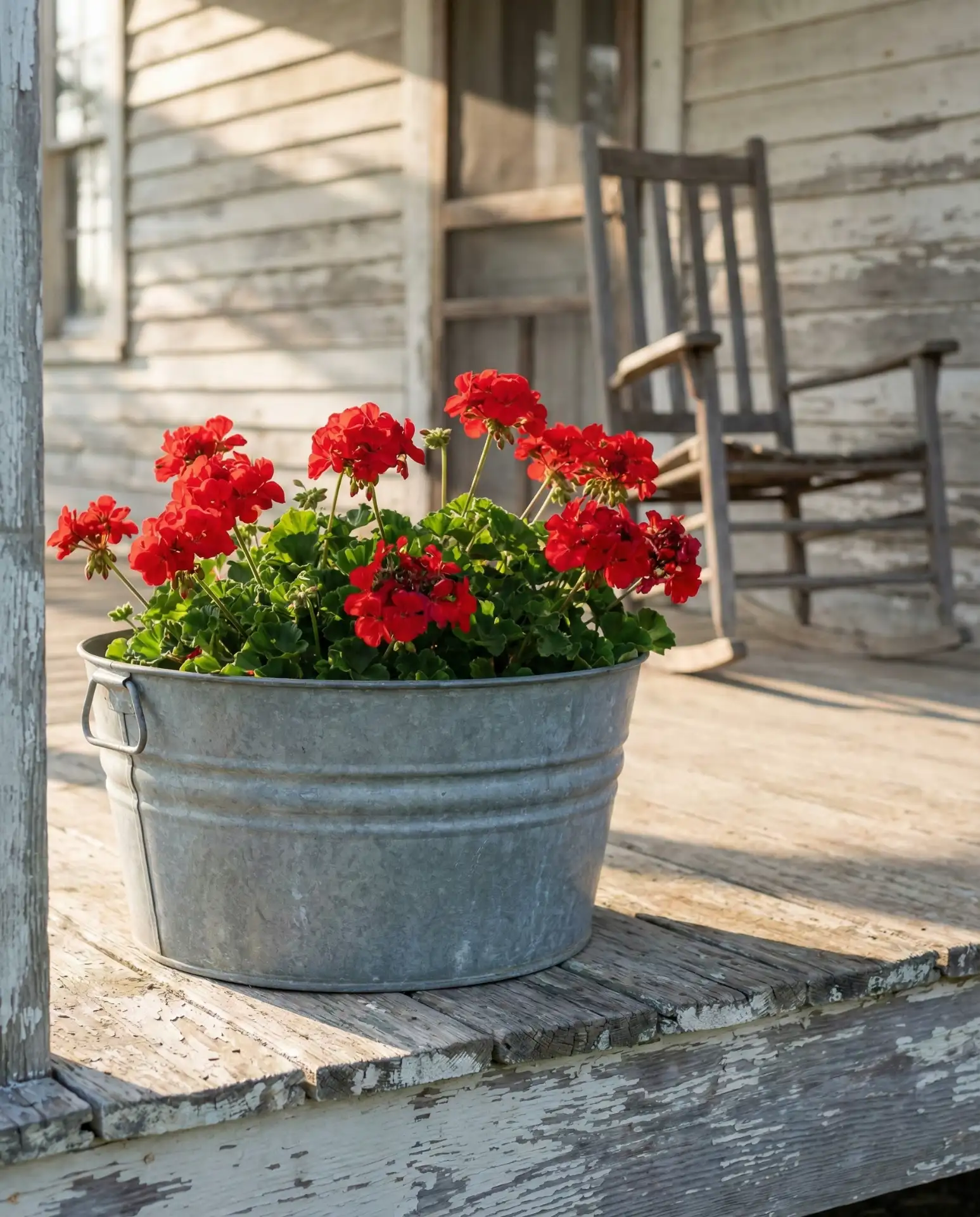 Country Galvanized Tub Planters