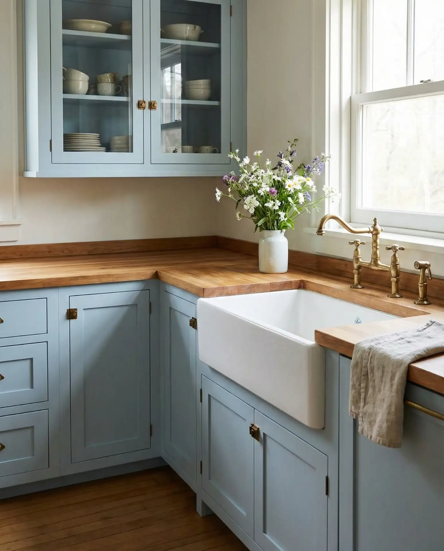 Country Kitchen with Apron Front Sink 1