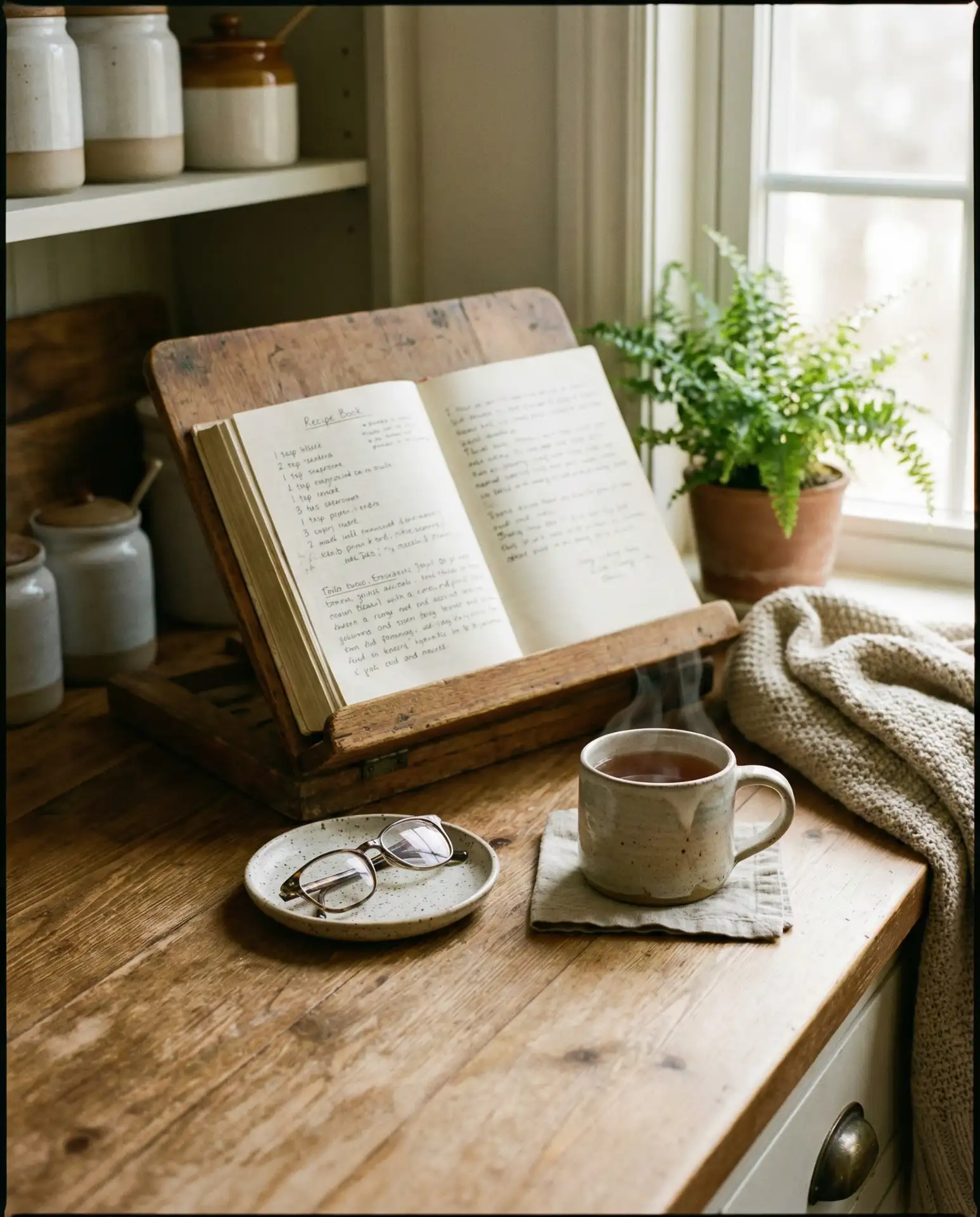 Cozy Cookbook Stand and Reading Nook 1