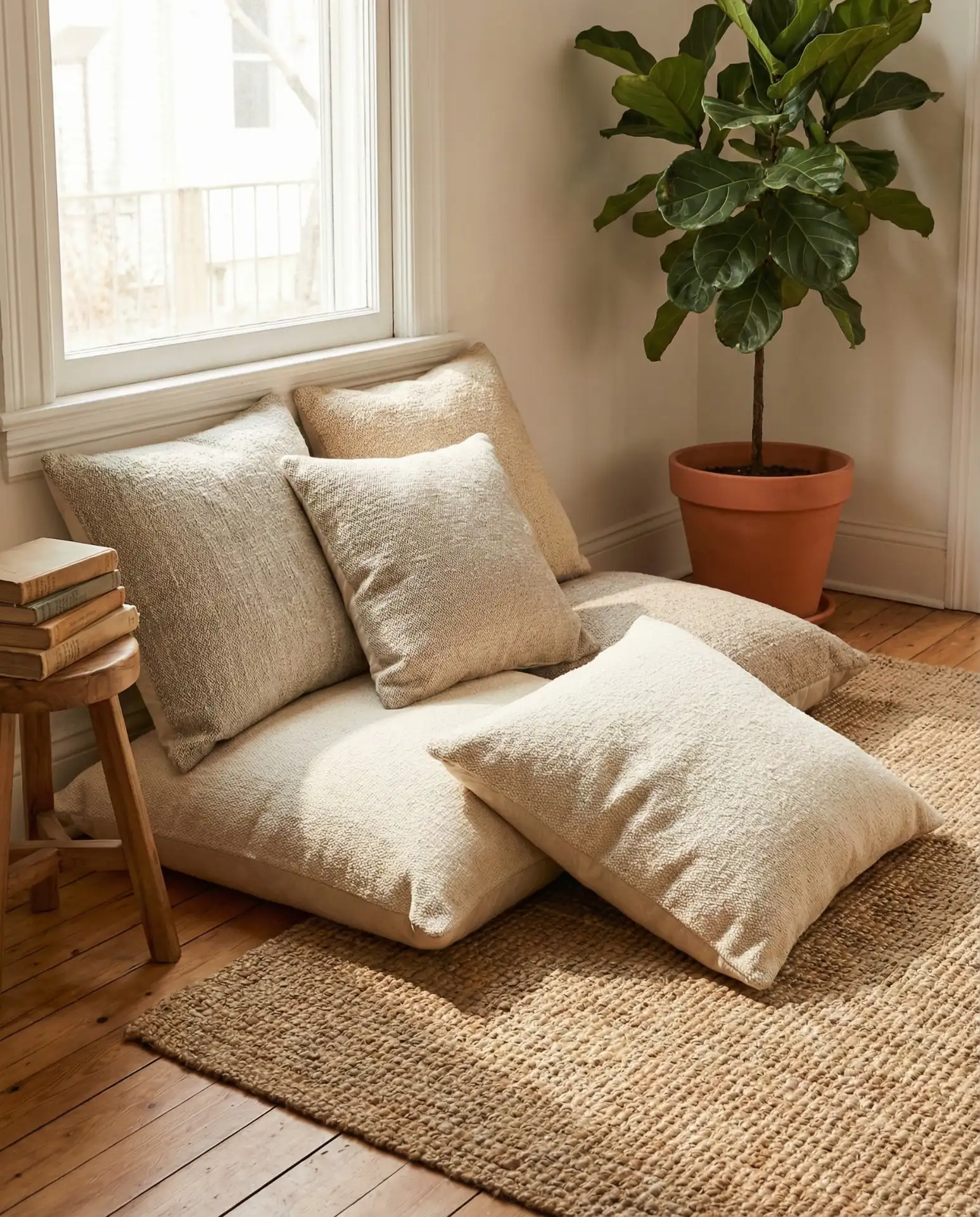 Cozy Corner with Oversized Floor Cushions 2