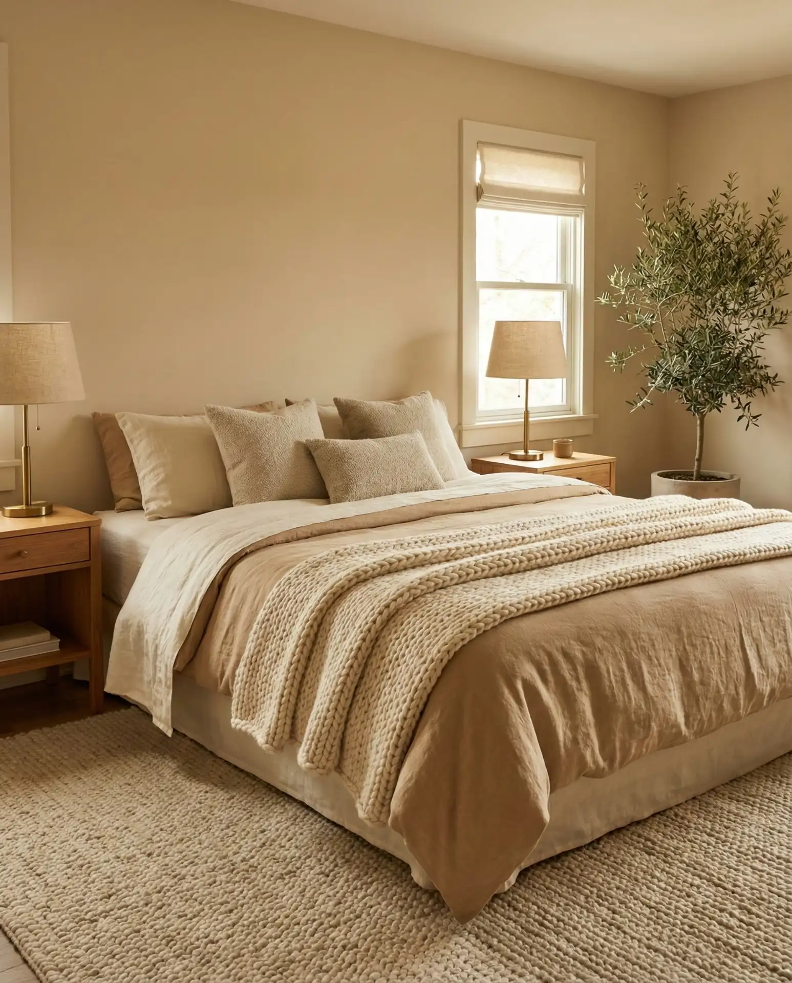 Cozy Layered Textiles and Warm Lighting 1