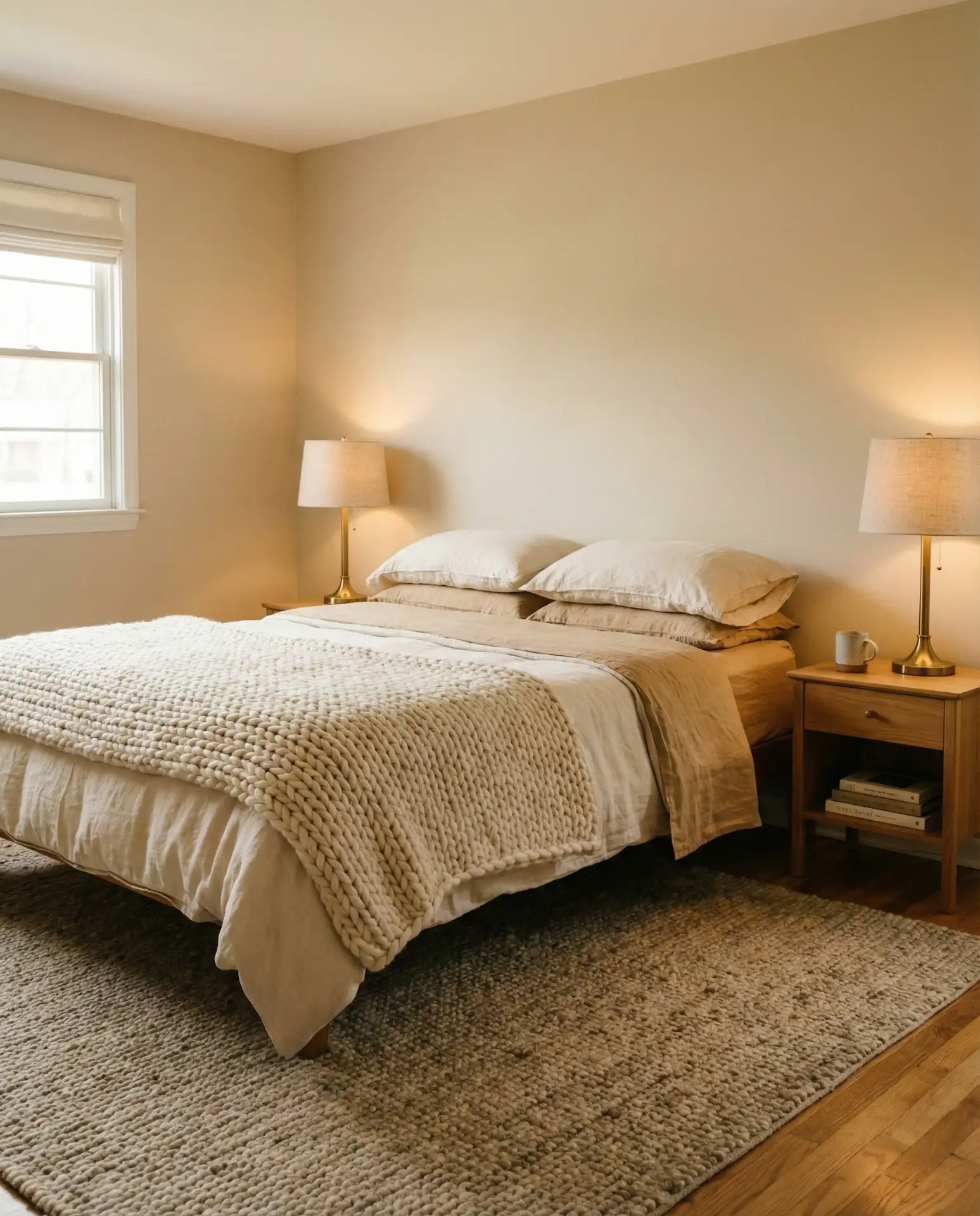 Cozy Layered Textiles and Warm Lighting 2