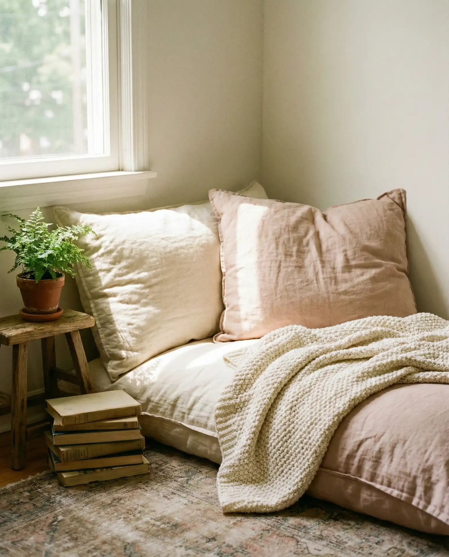 Cozy Reading Nook with Floor Cushions 1