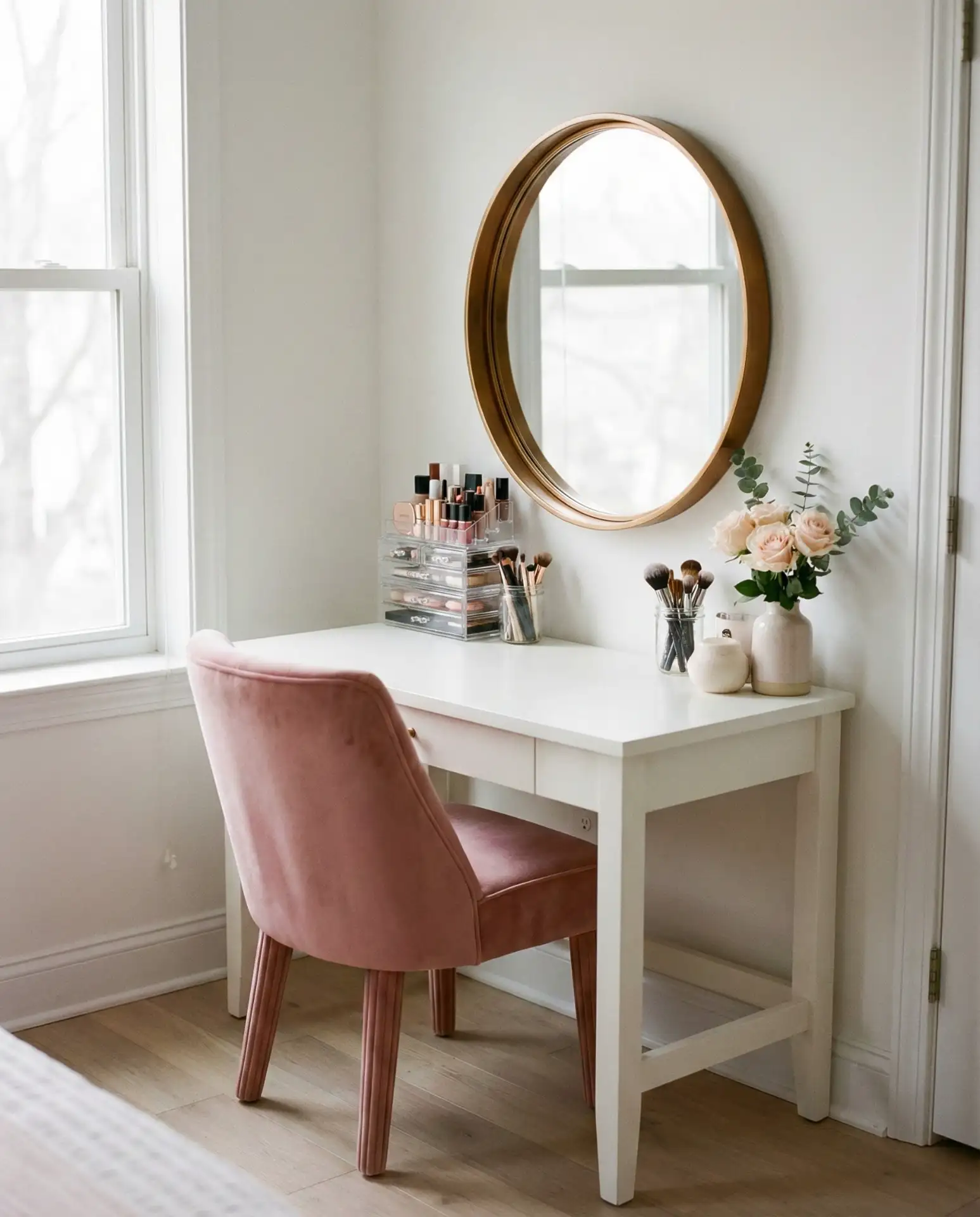 Cute Pink Vanity Corner in a Bedroom 1