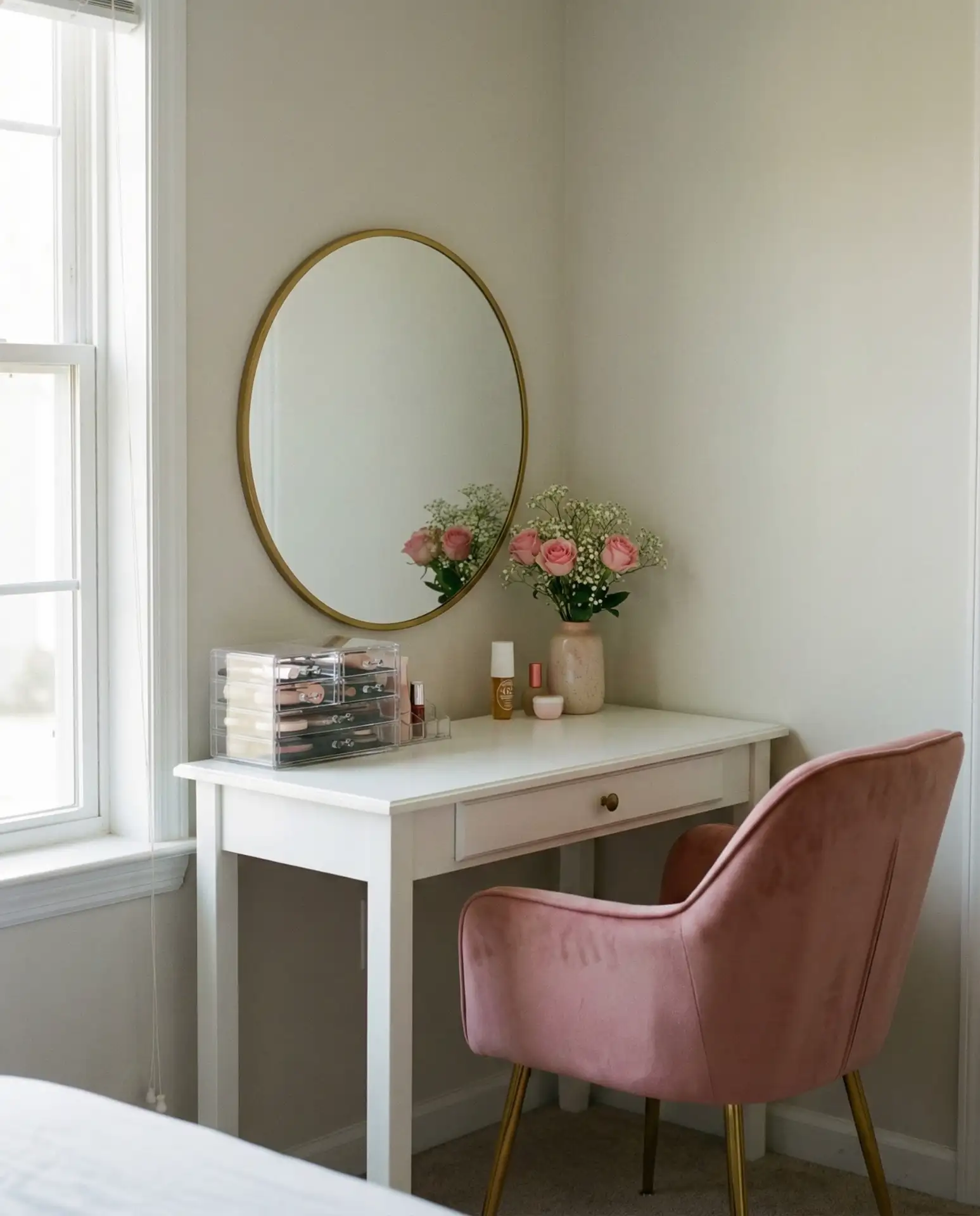 Cute Pink Vanity Corner in a Bedroom 2