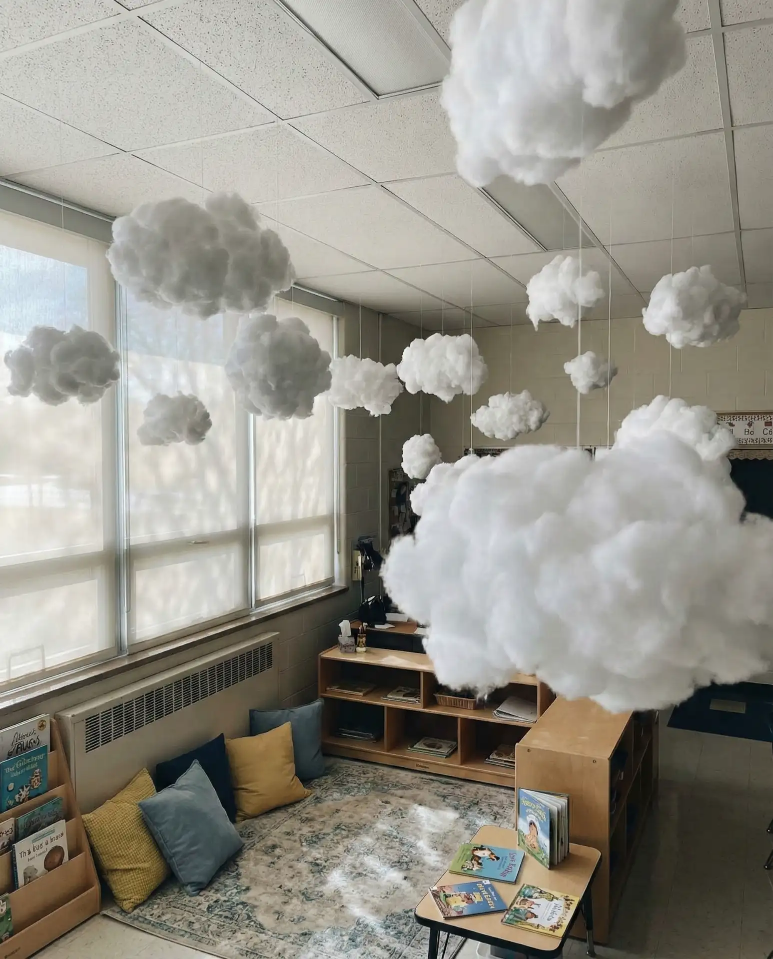 DIY Cloud Ceiling Installation 1