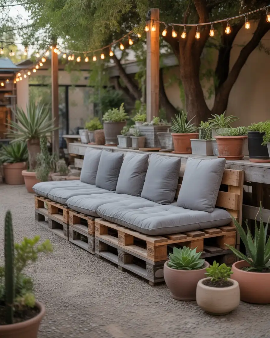DIY Pallet Furniture on a Gravel Pad 2