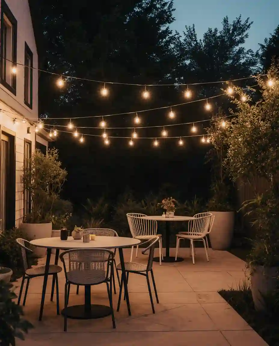 DIY String Light Canopy 2