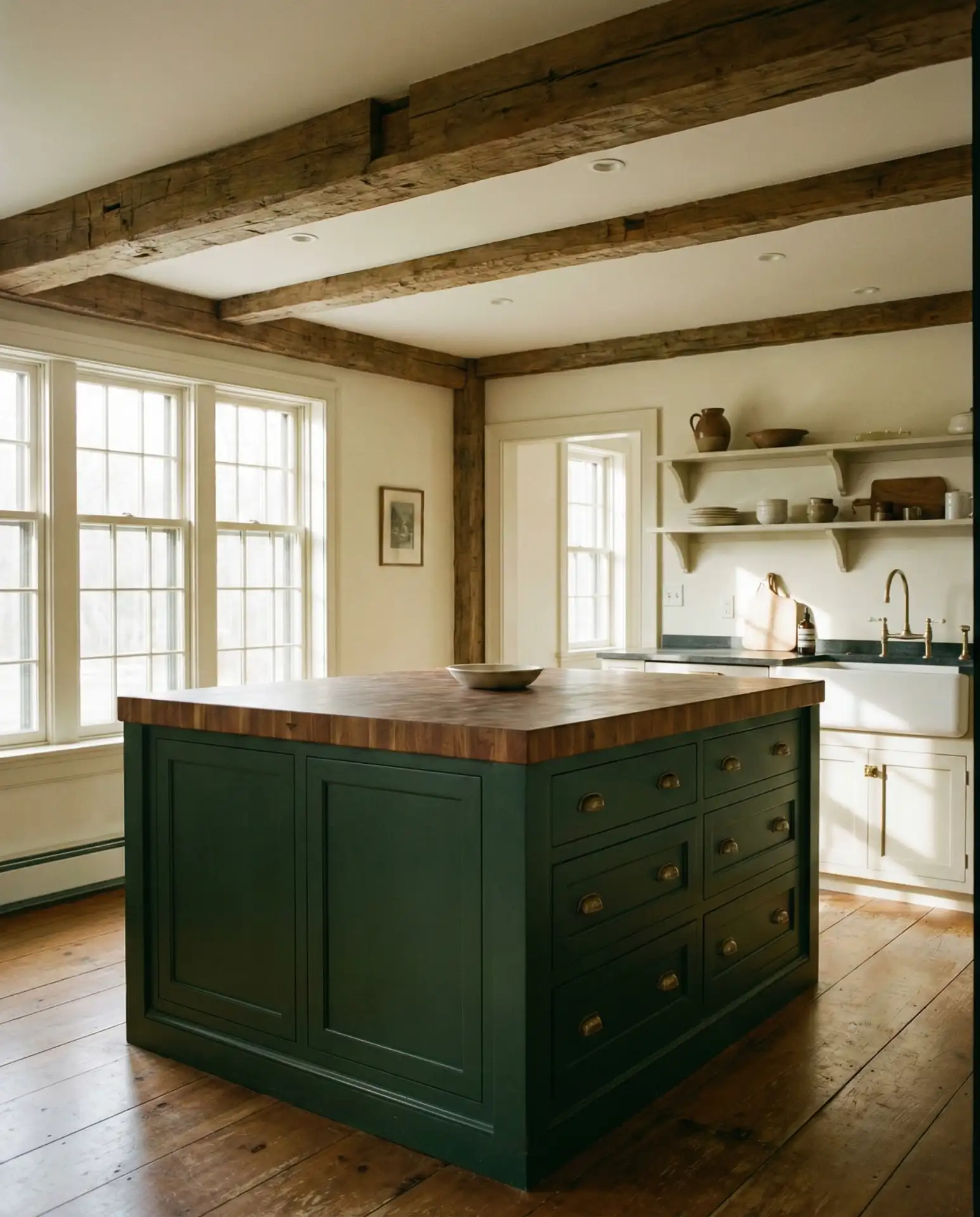 Dark Green Island as the Kitchen Anchor 1