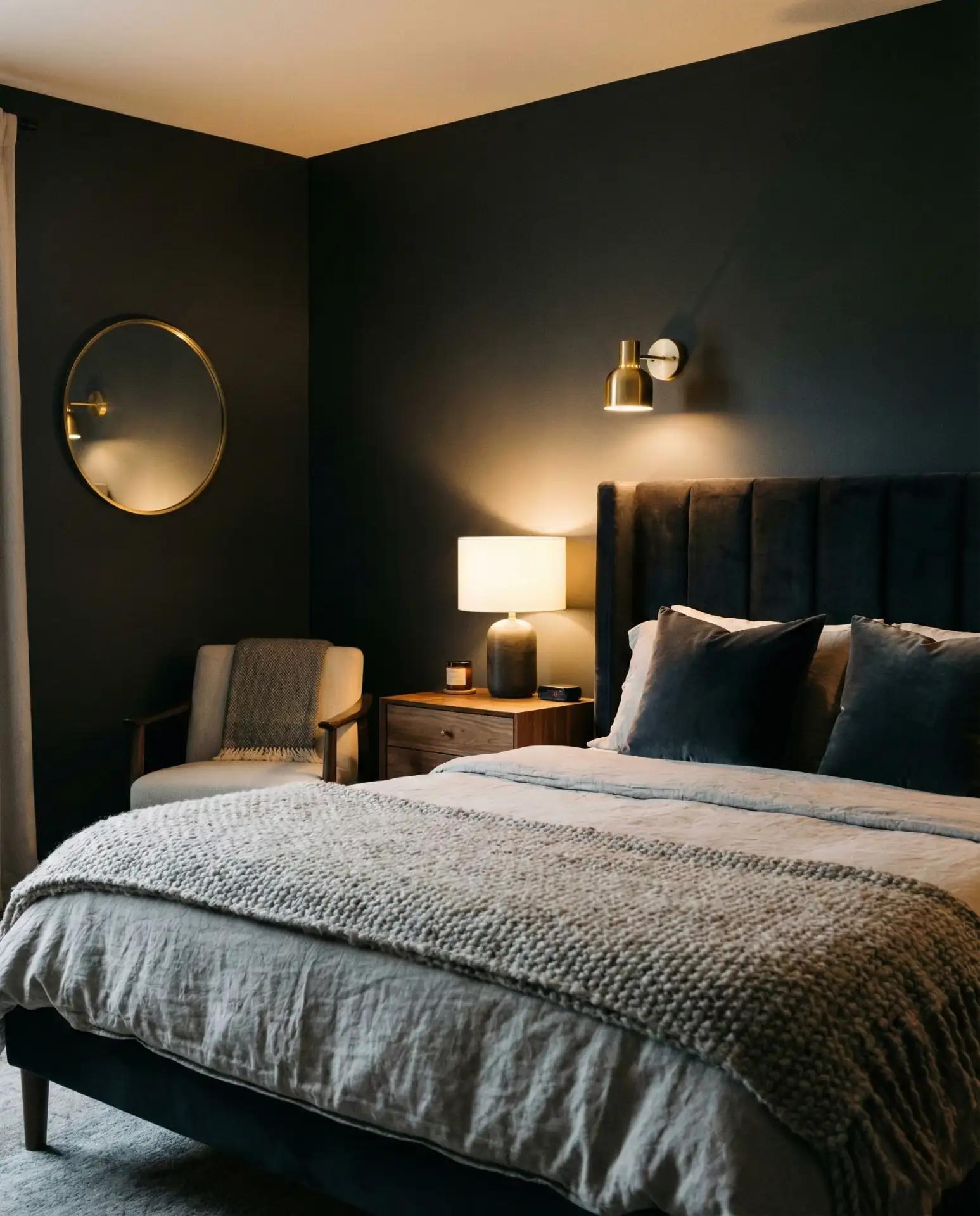 Deep Charcoal with Velvet Accents 1