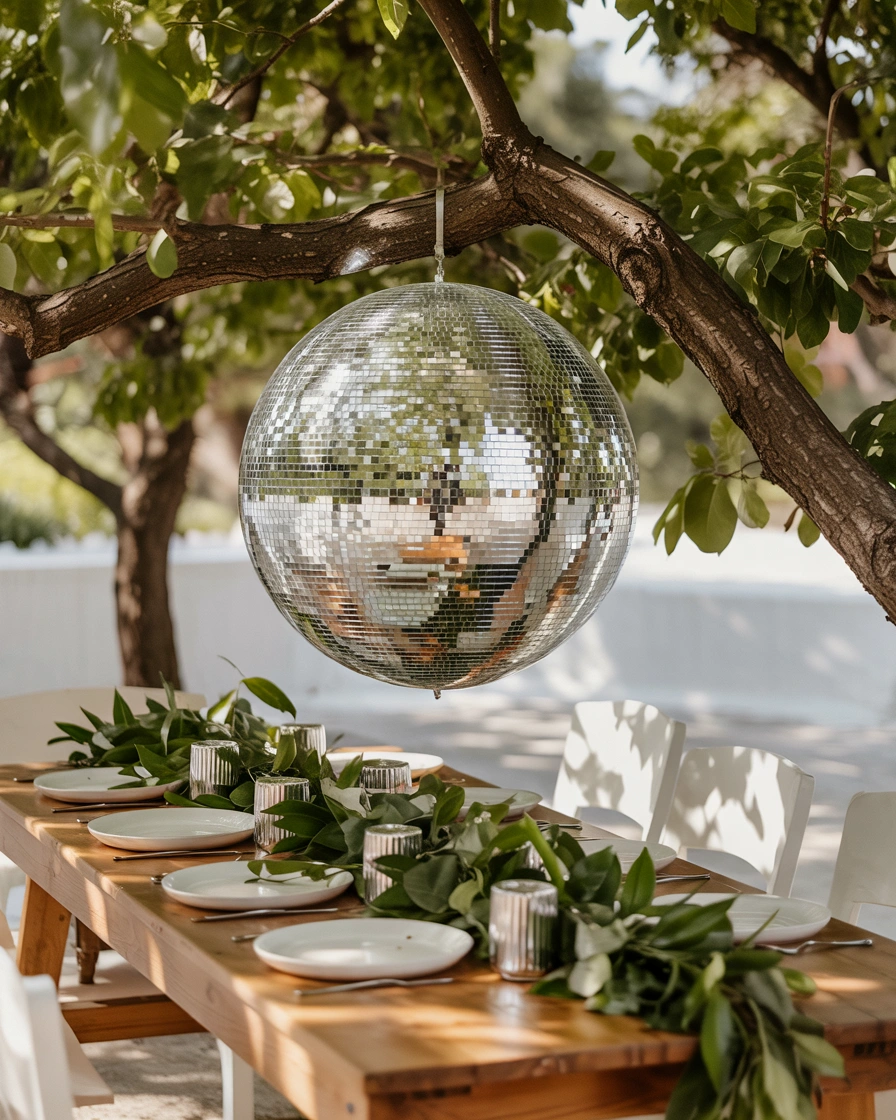Disco Ball Garden Centerpiece 2