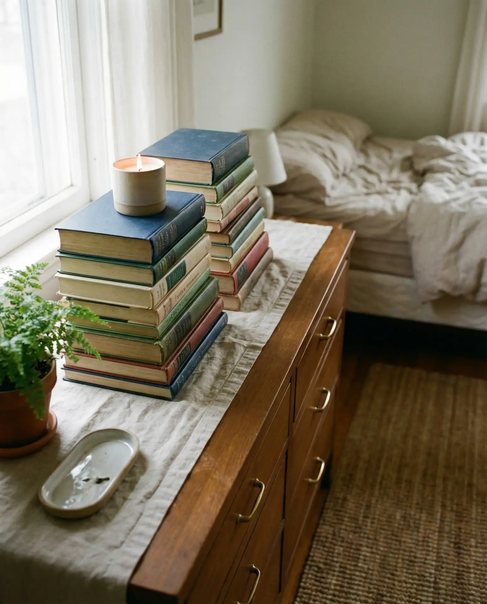 Dresser Decor Ideas with Books as Styling Elements 1