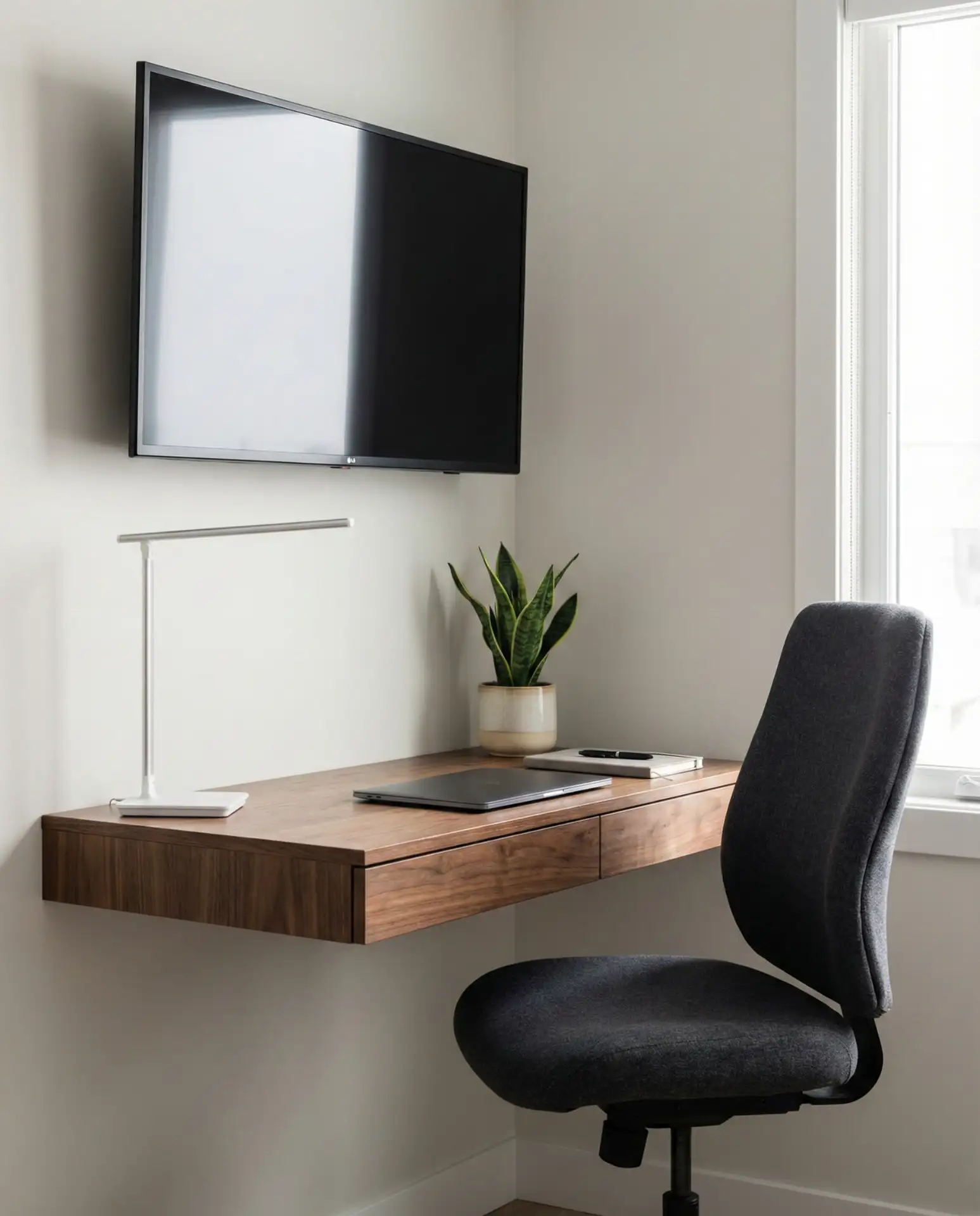 Dual-Function TV and Study Table Setup 2