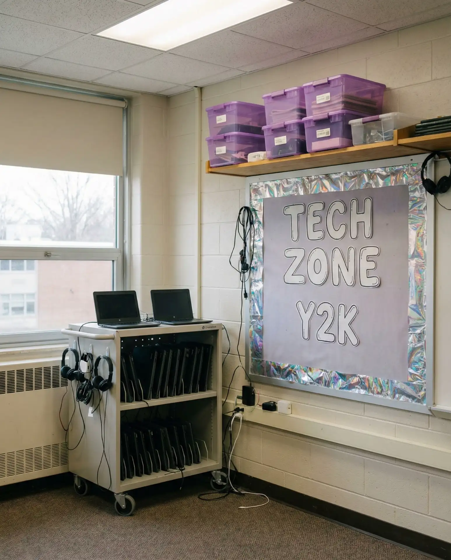 Early 2000s Tech Corner with Y2K Accents 1