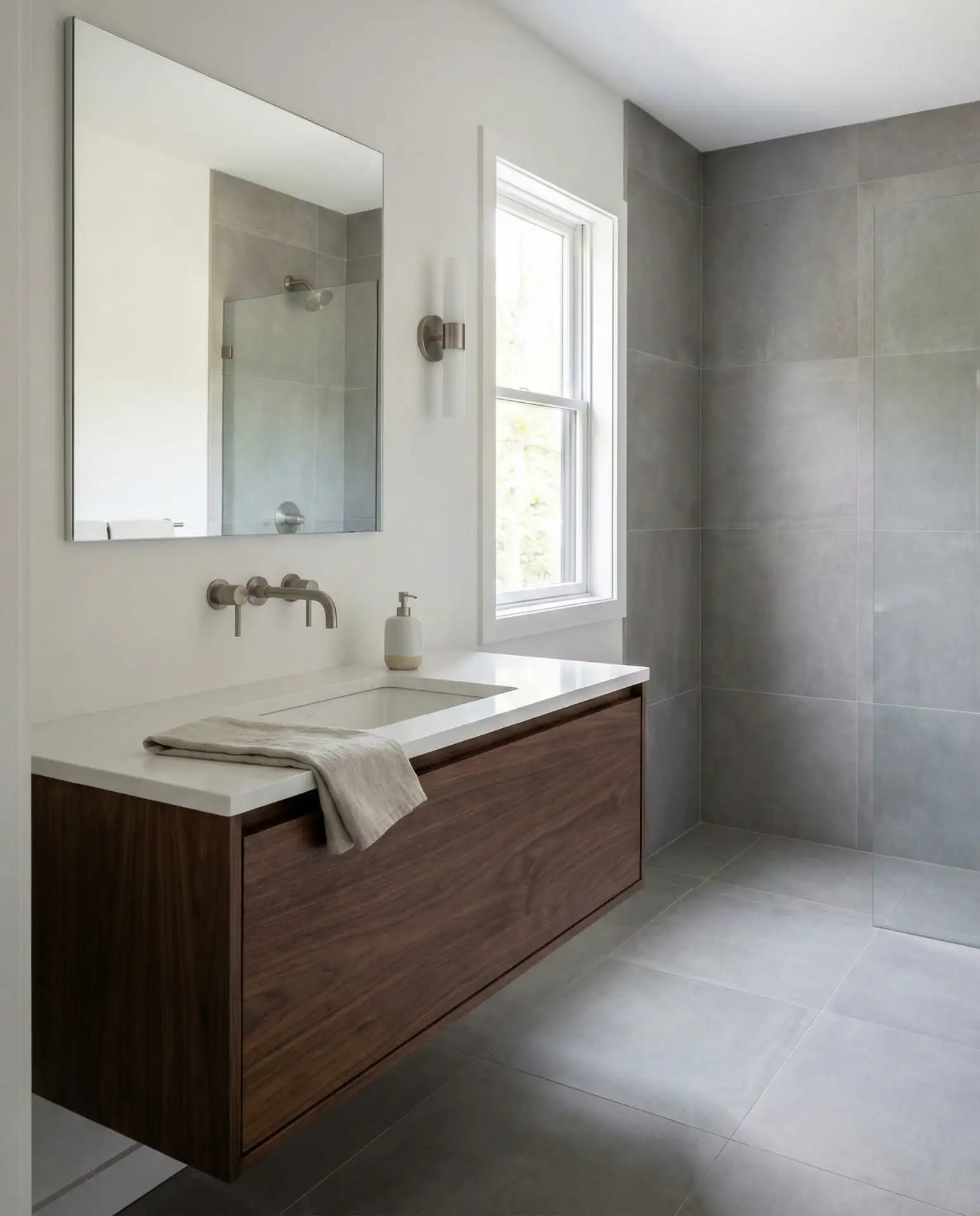 Elegant Modern Lines with Floating Vanity 1