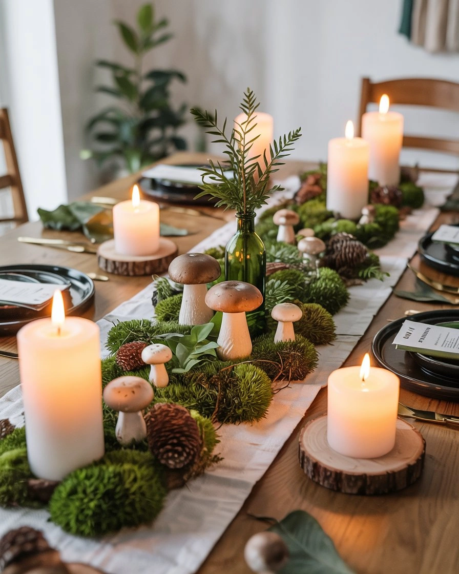 Enchanted Forest Moss Table Runner 1