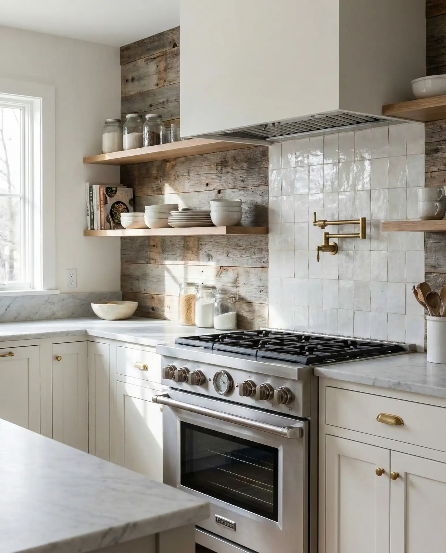 Farmhouse Kitchen with Innovative Backsplash Ideas 1