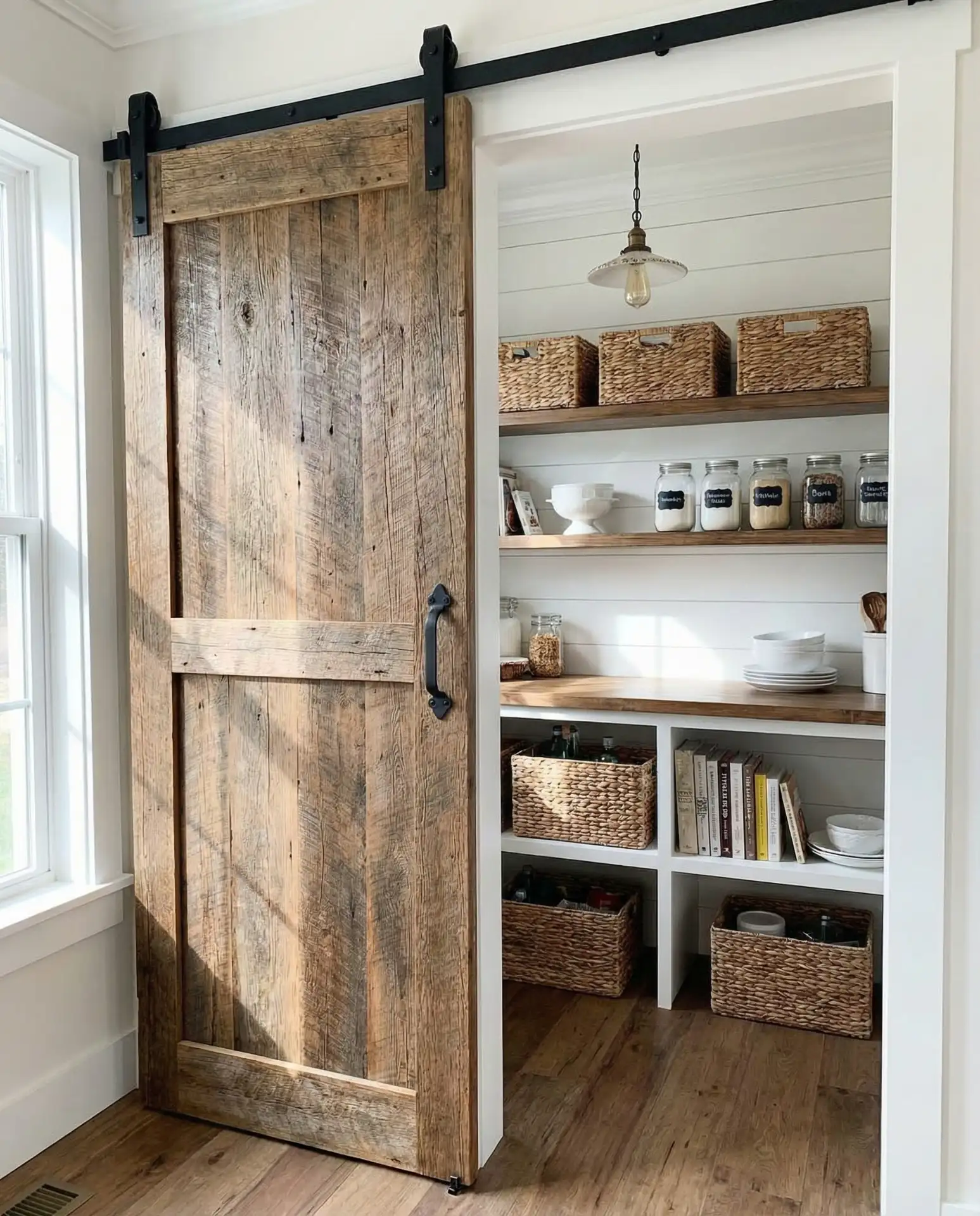 Farmhouse Pantry with Barn Door Entry 2