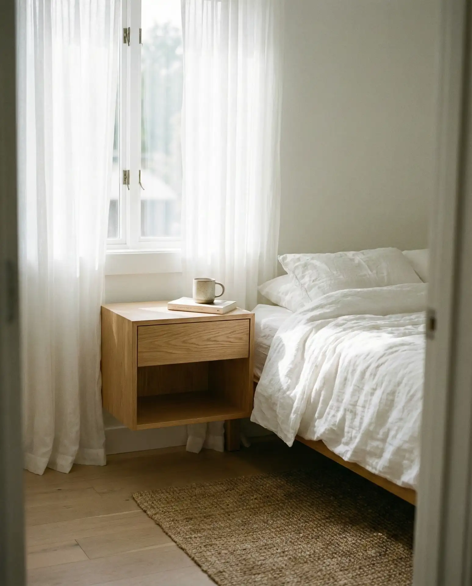 Floating Nightstands to Free Up Floor Space 2