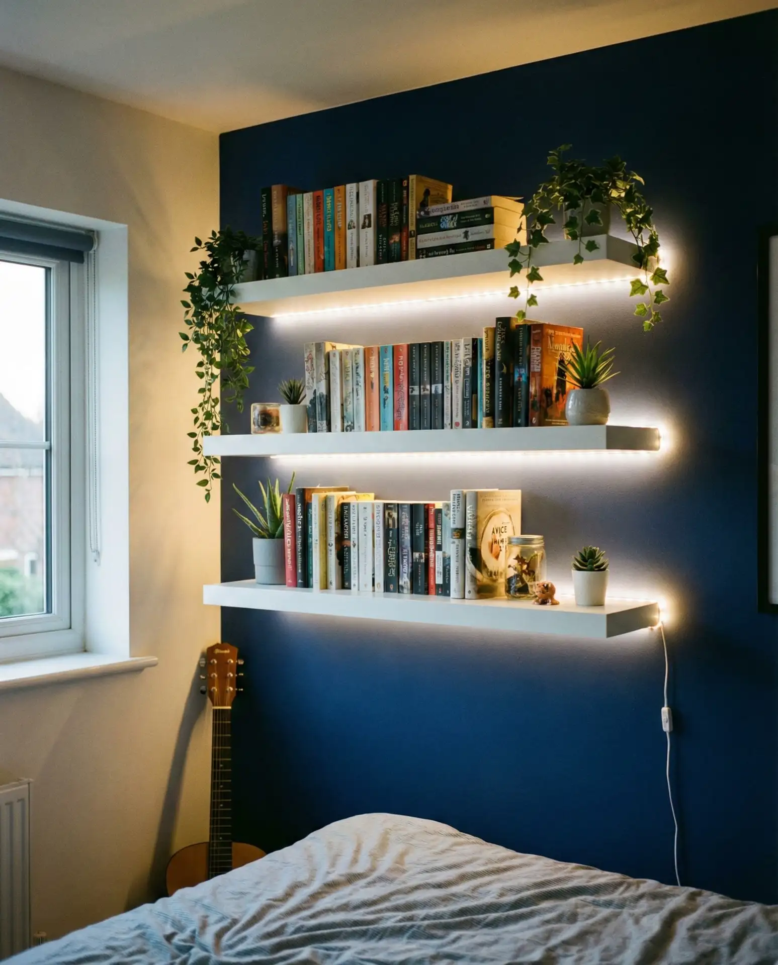 Floating Shelves with LED Backlighting 2