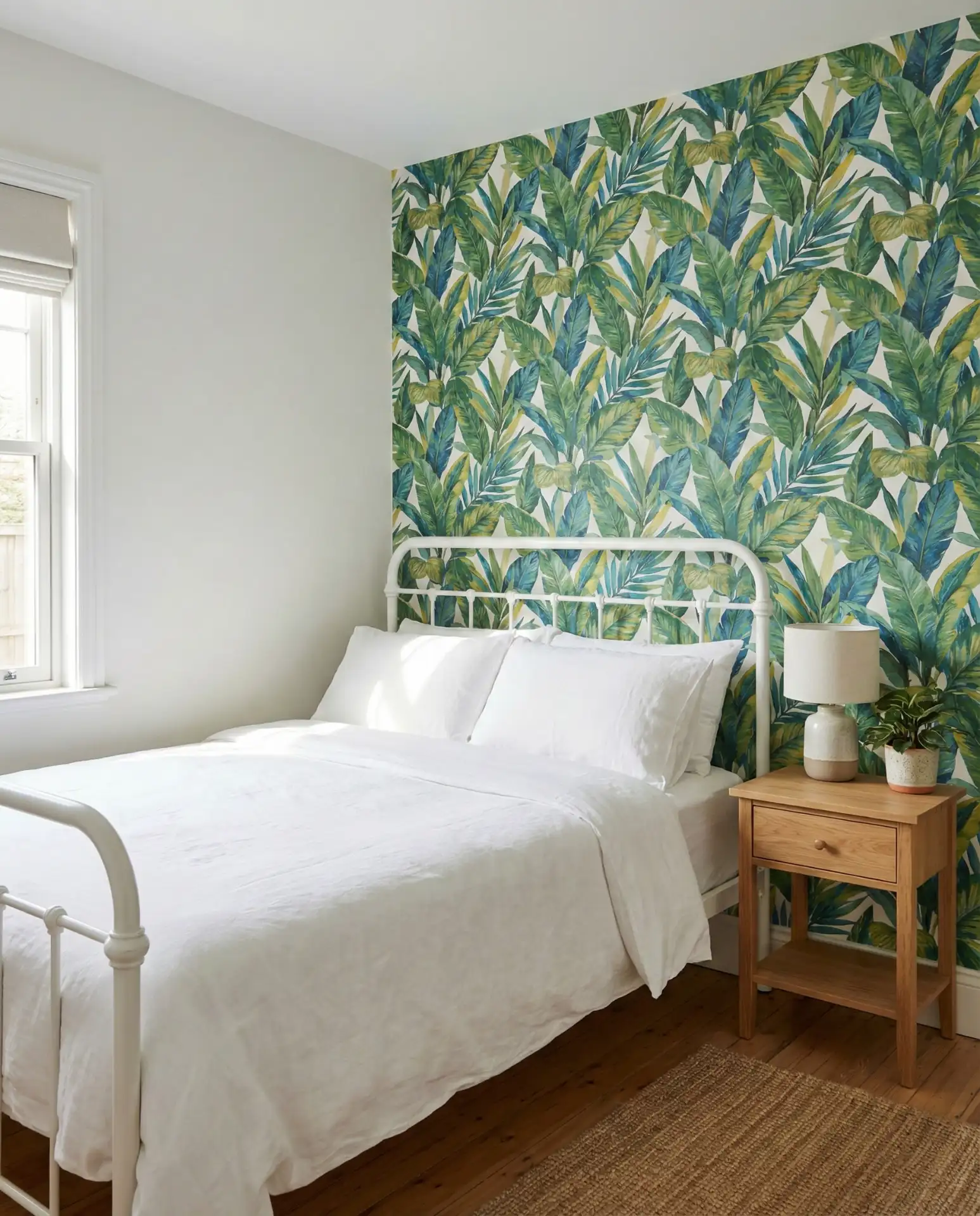 Fun Accent Wall with Bold Wallpaper 1