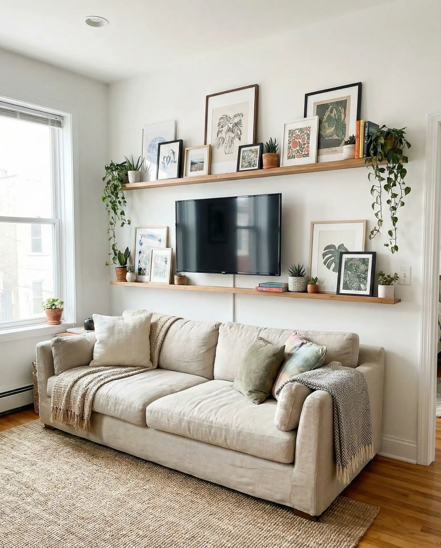 Gallery Ledge Styling with Layered Frames 2