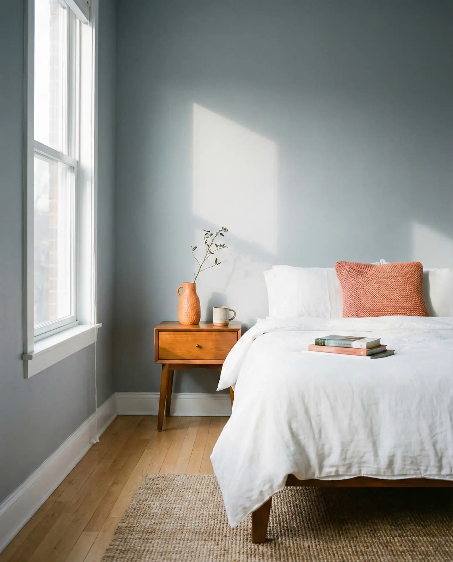 Grey with Pops of Coral and Orange 2