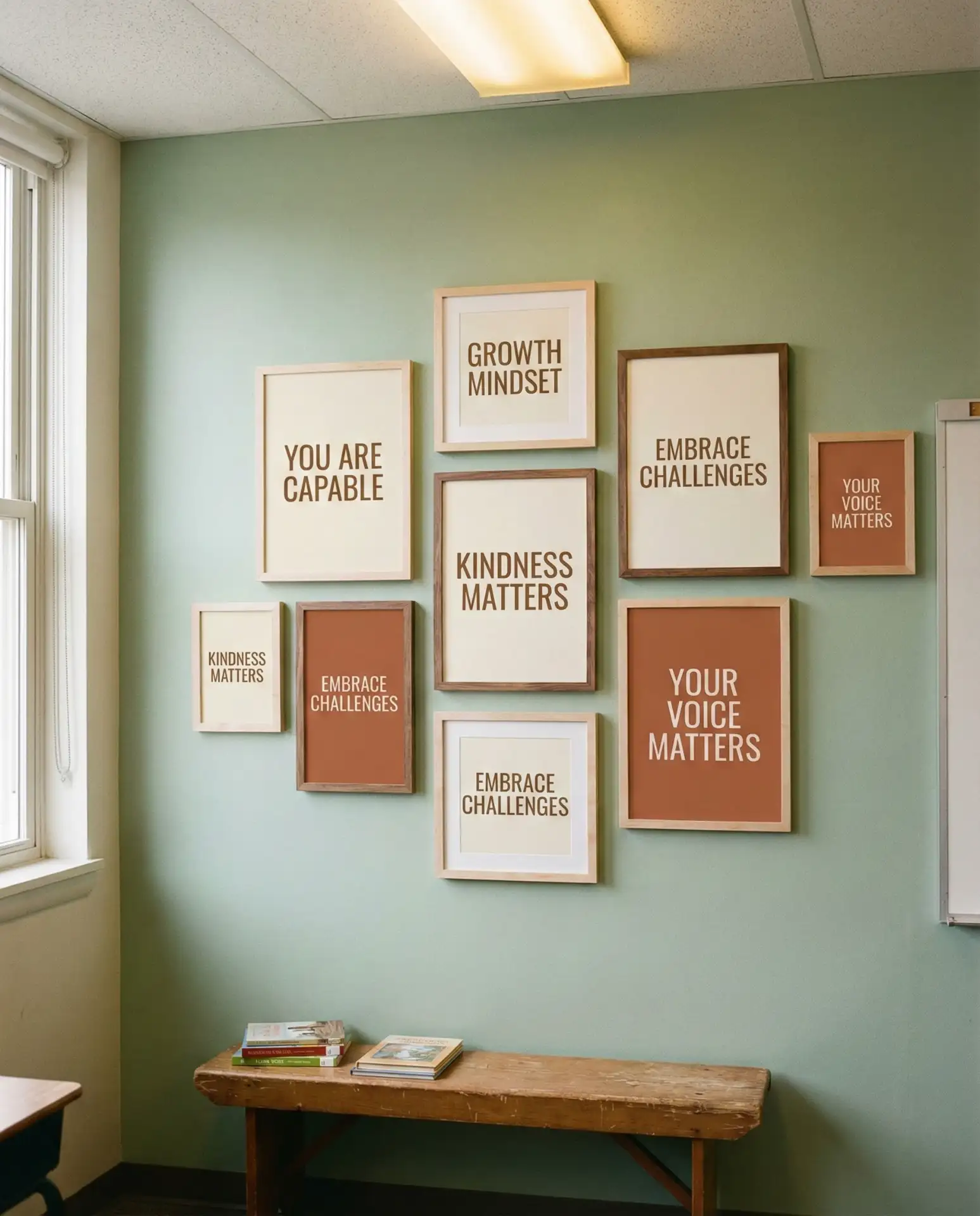 Growth Mindset Affirmation Wall in Warm Tones 2