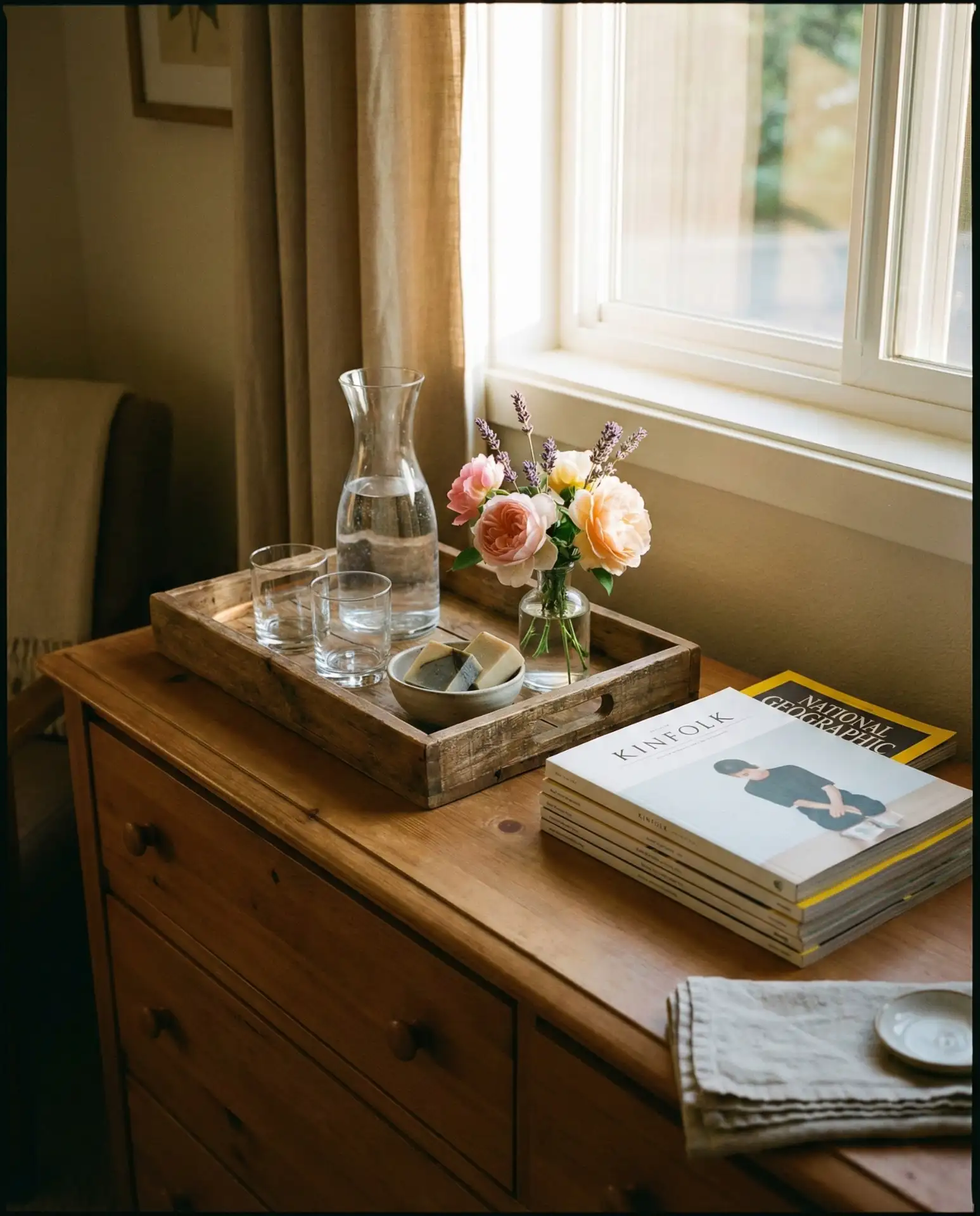 Guest Room Dresser with Welcoming Details 1