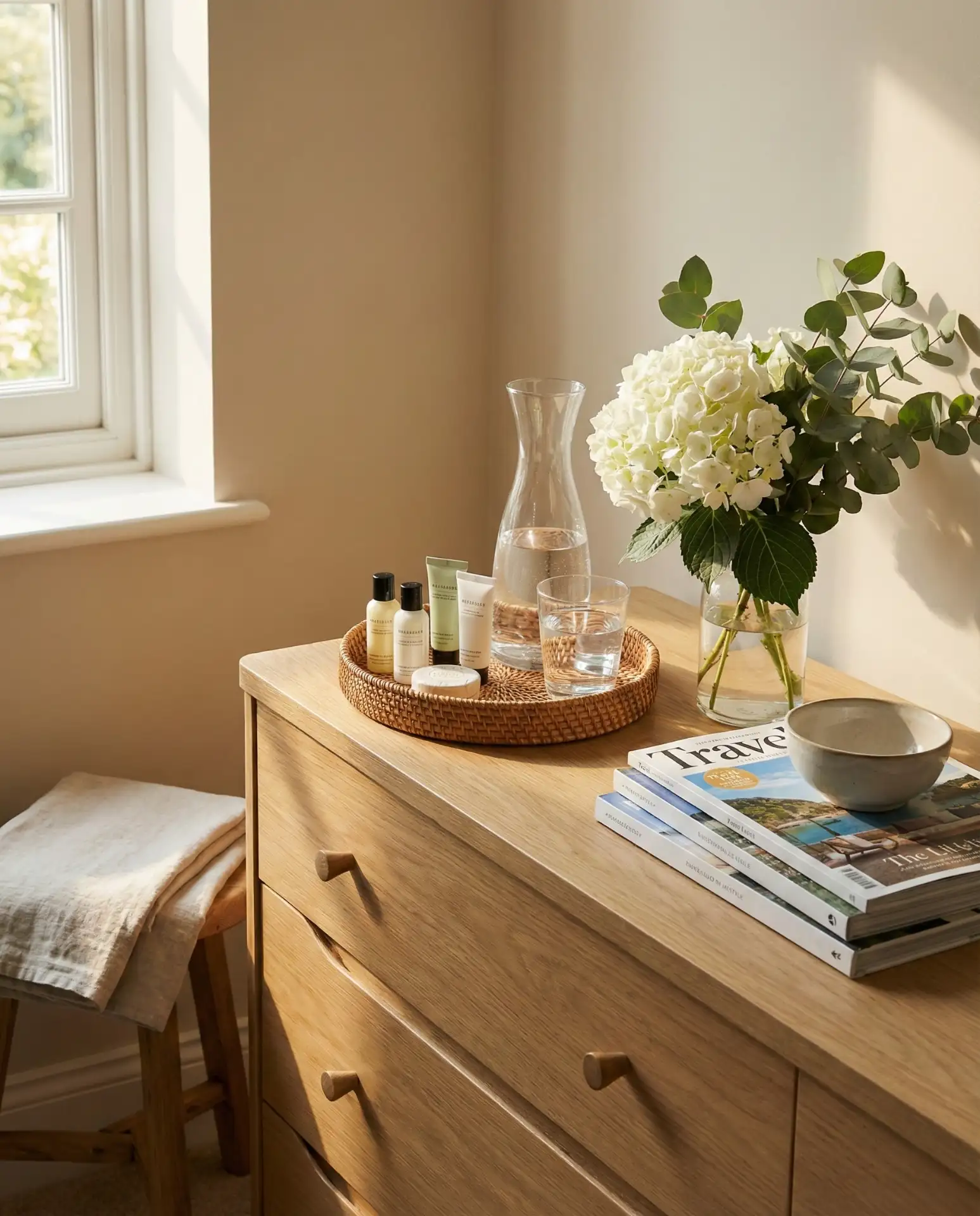 Guest Room Dresser with Welcoming Details 2