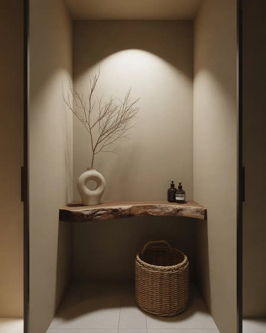 Half Bath Shelving with Statement-Making Impact 1