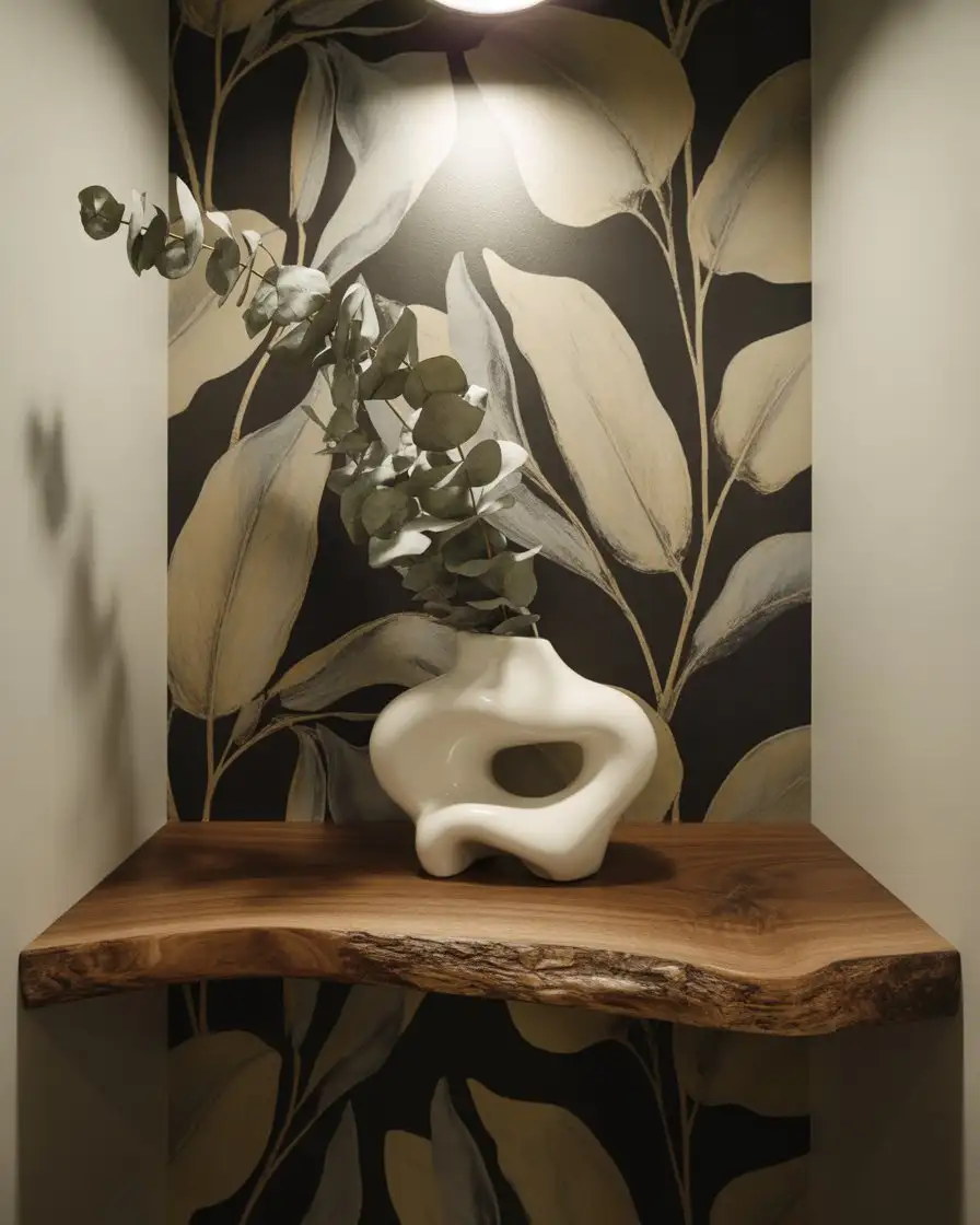 Half Bath Shelving with Statement-Making Impact 2