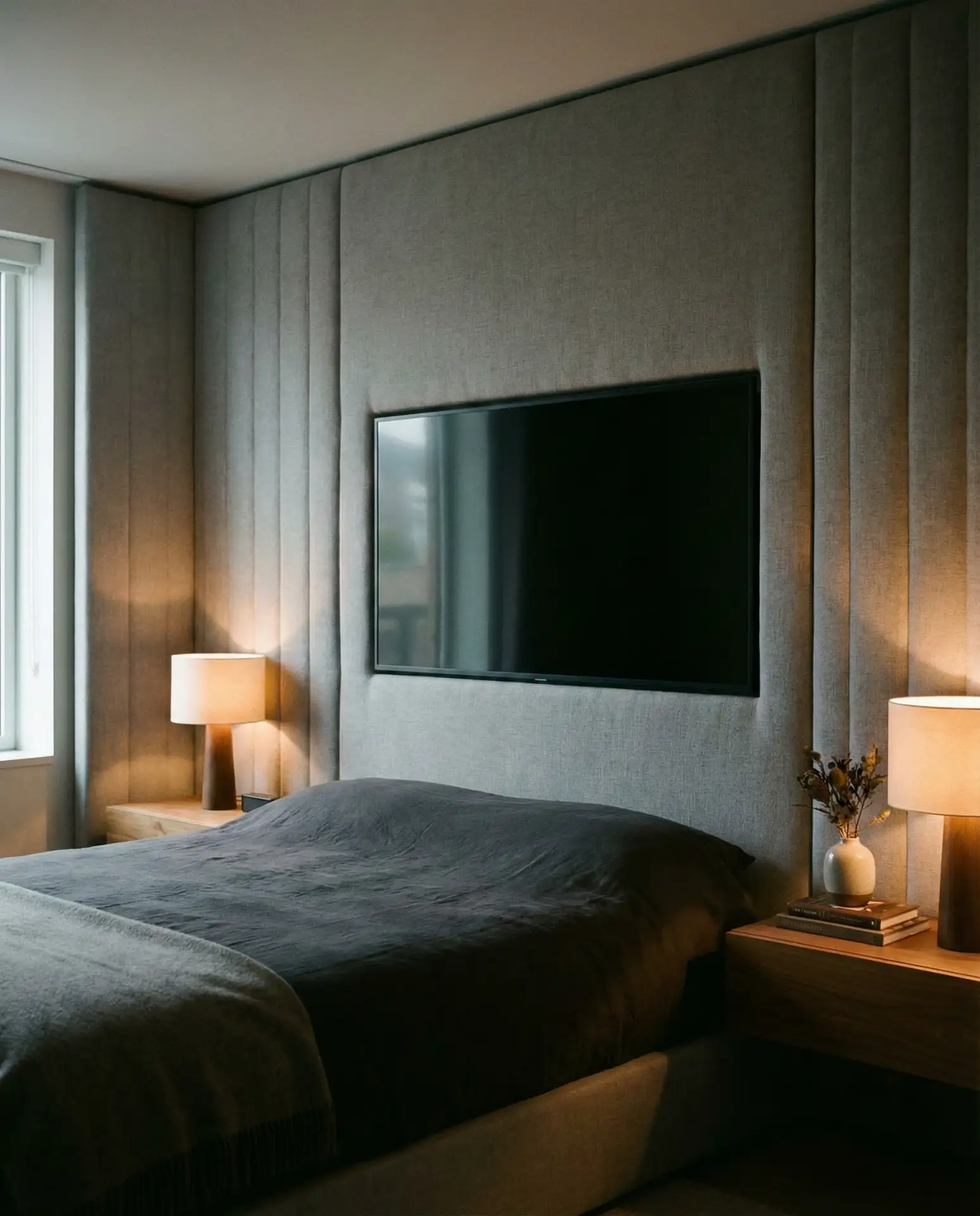 Hotel-Inspired Upholstered Fabric Wall 1